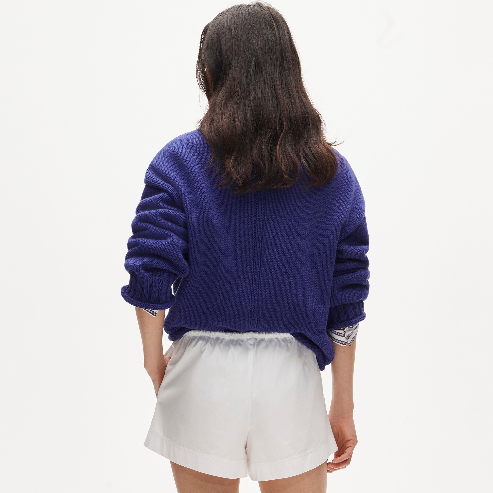 Cruise drawstring short in cotton poplin