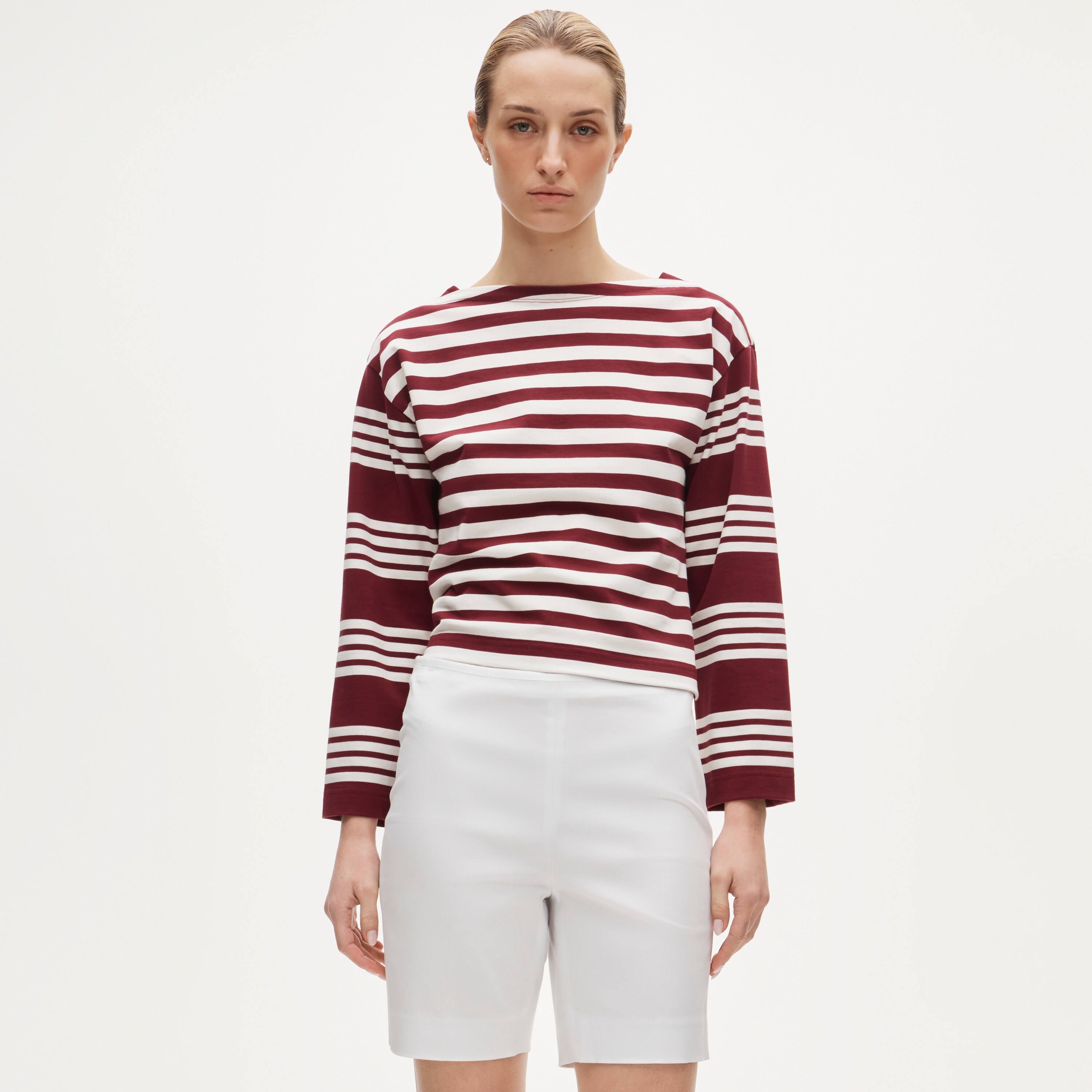 Bermuda short in sateen