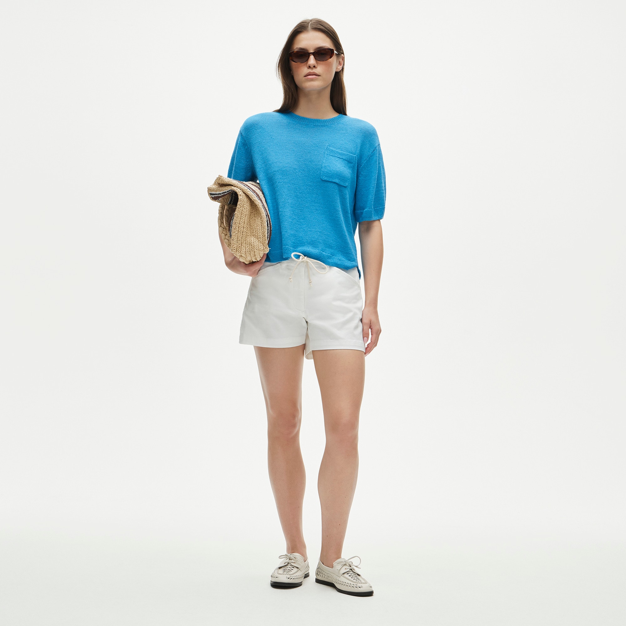 4" drawstring chino short - image 2