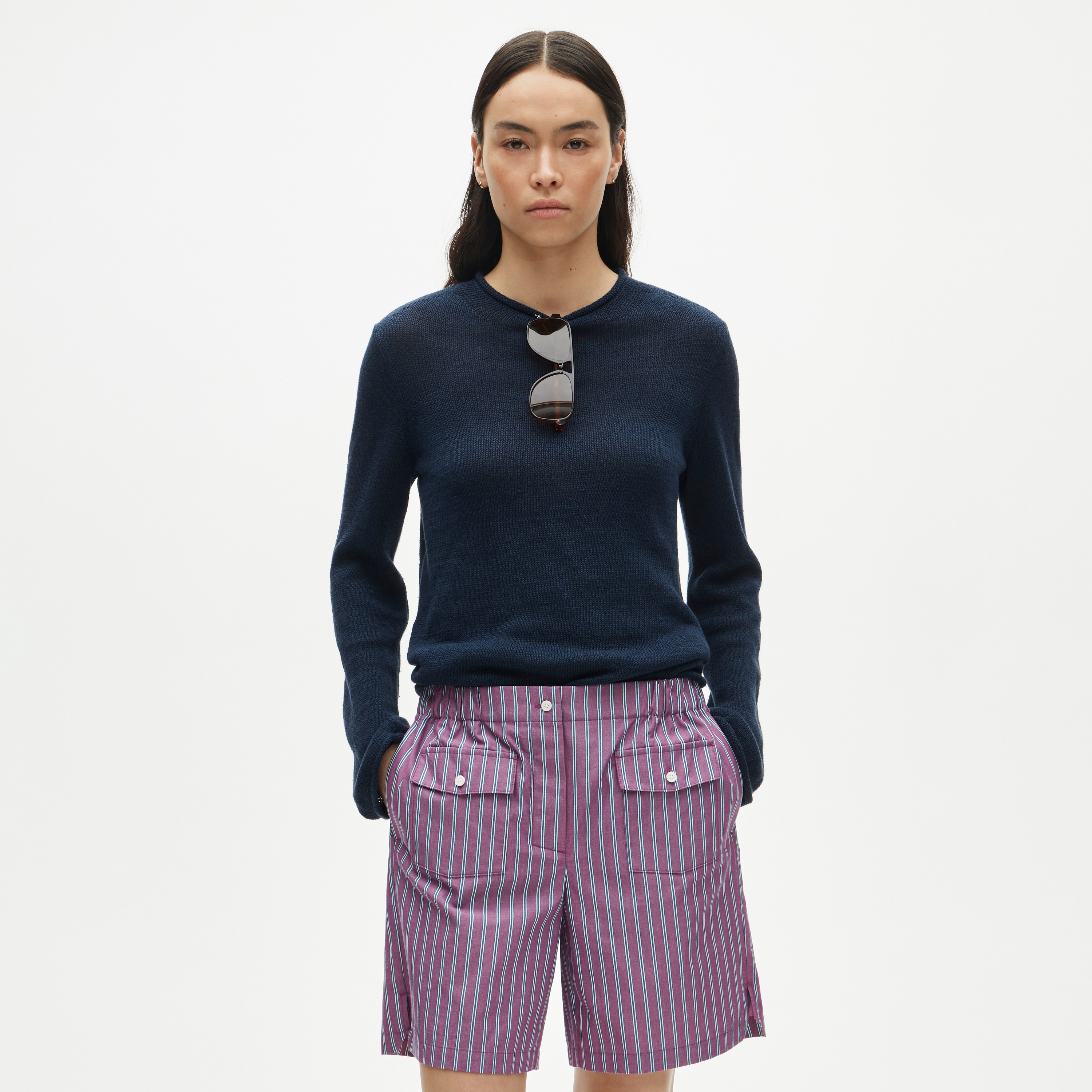 Long boxer short in oxford stripe - image 3