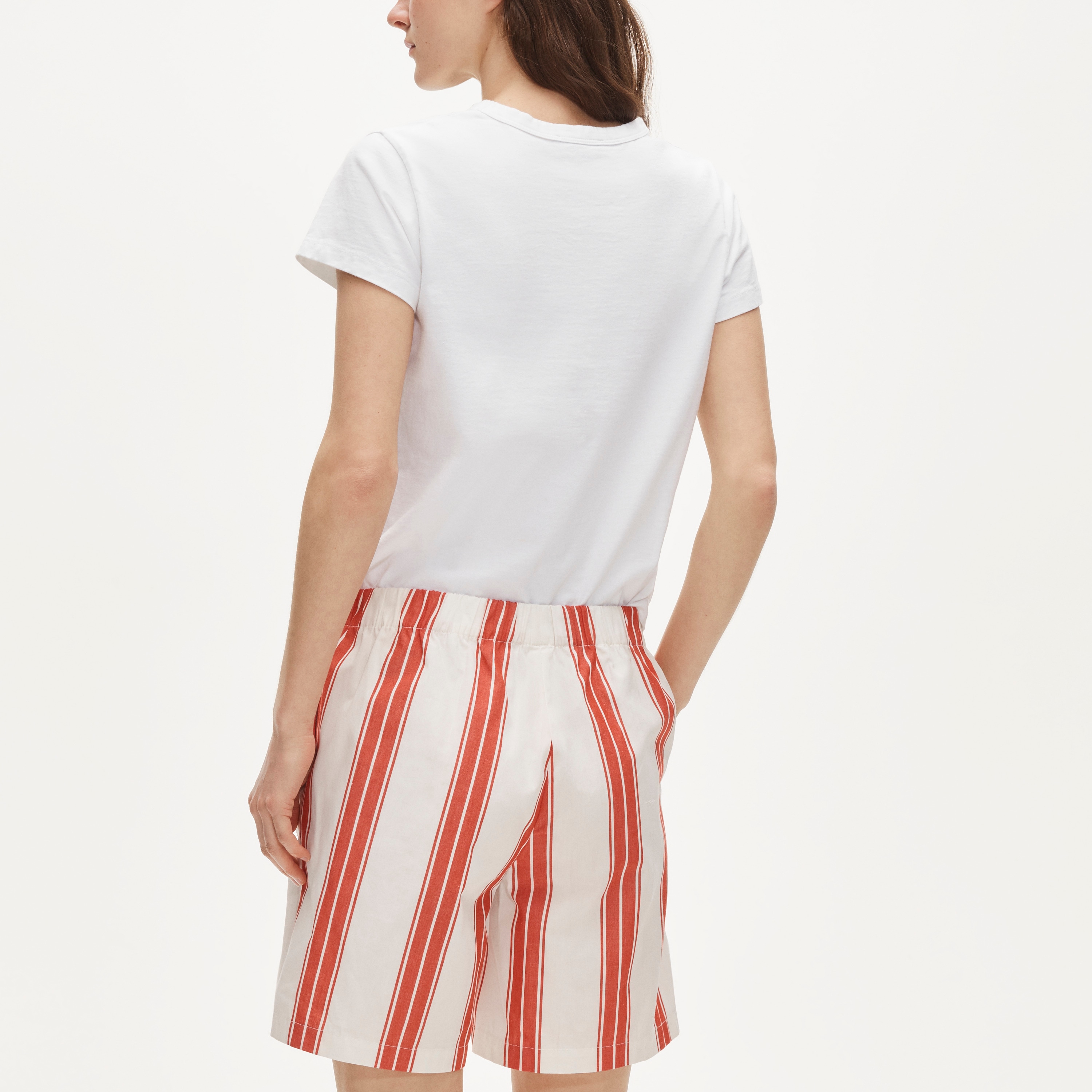 Long boxer short in oxford stripe