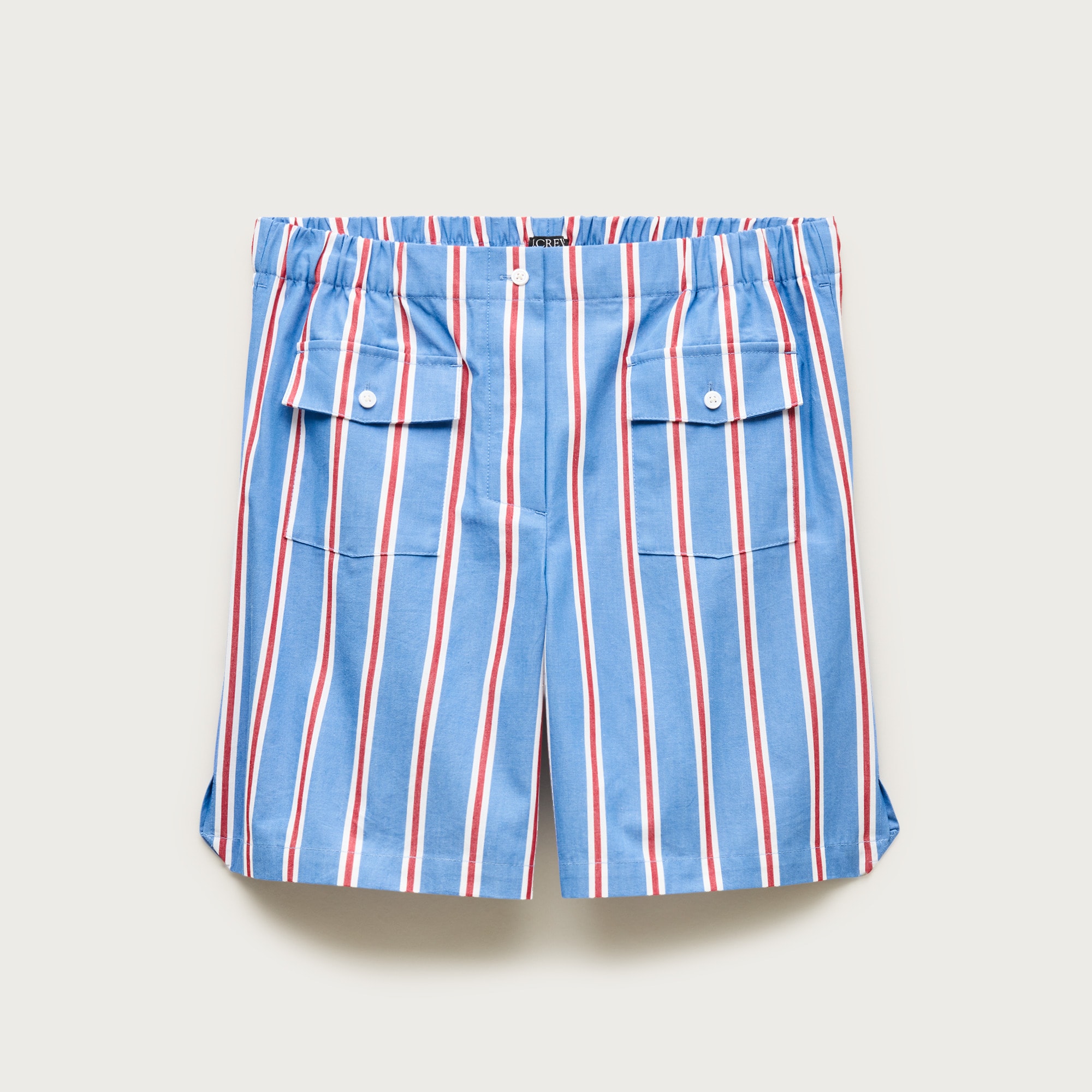 Long Boxer Short In Oxford Stripe For Women | J.Crew