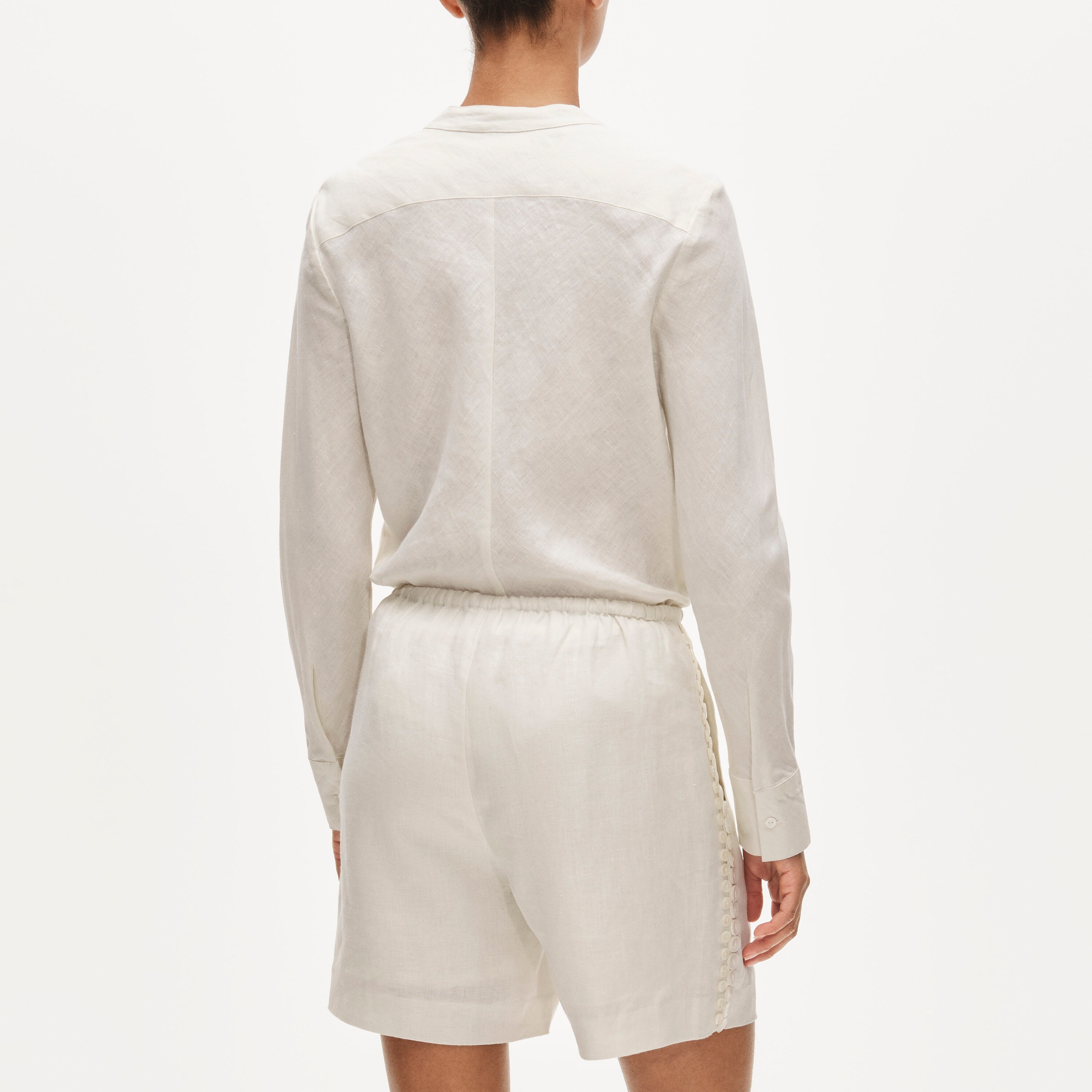 Cosmo shell-trim short in linen