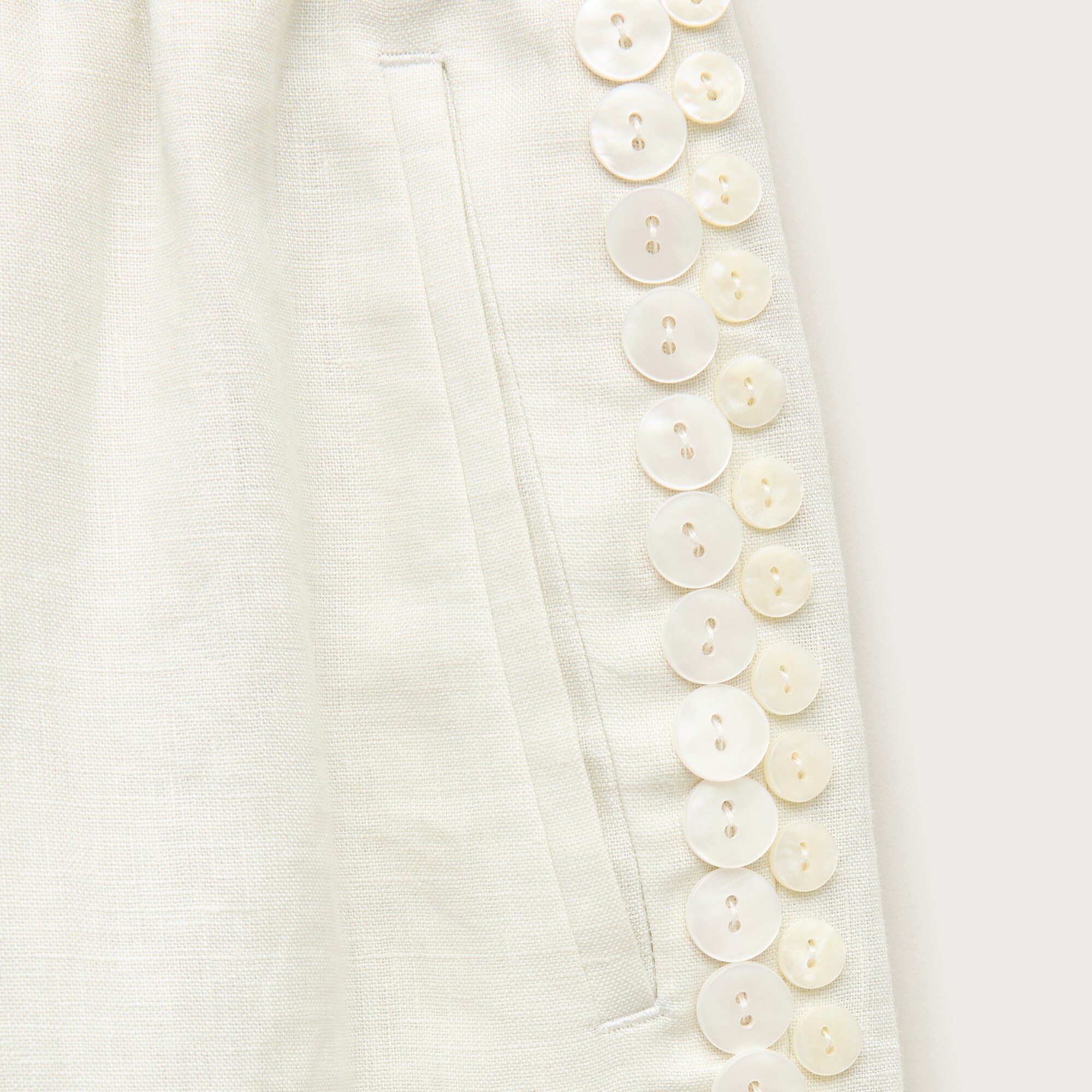 Cosmo shell-trim short in linen