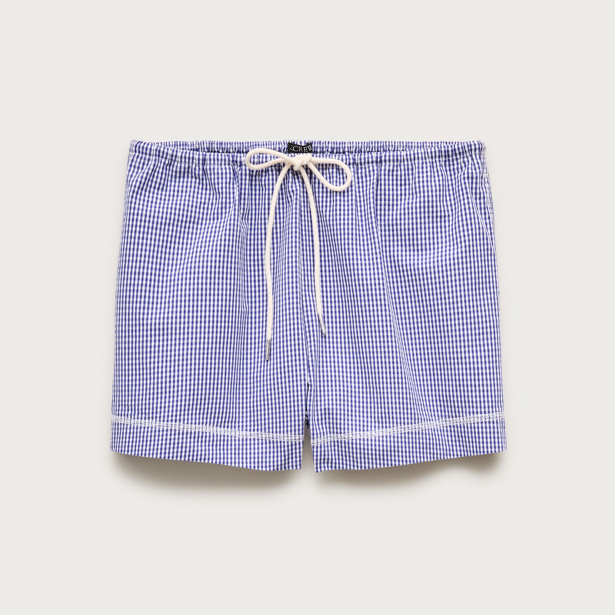 Cruise drawstring short in gingham cotton poplin from J.Crew - $69