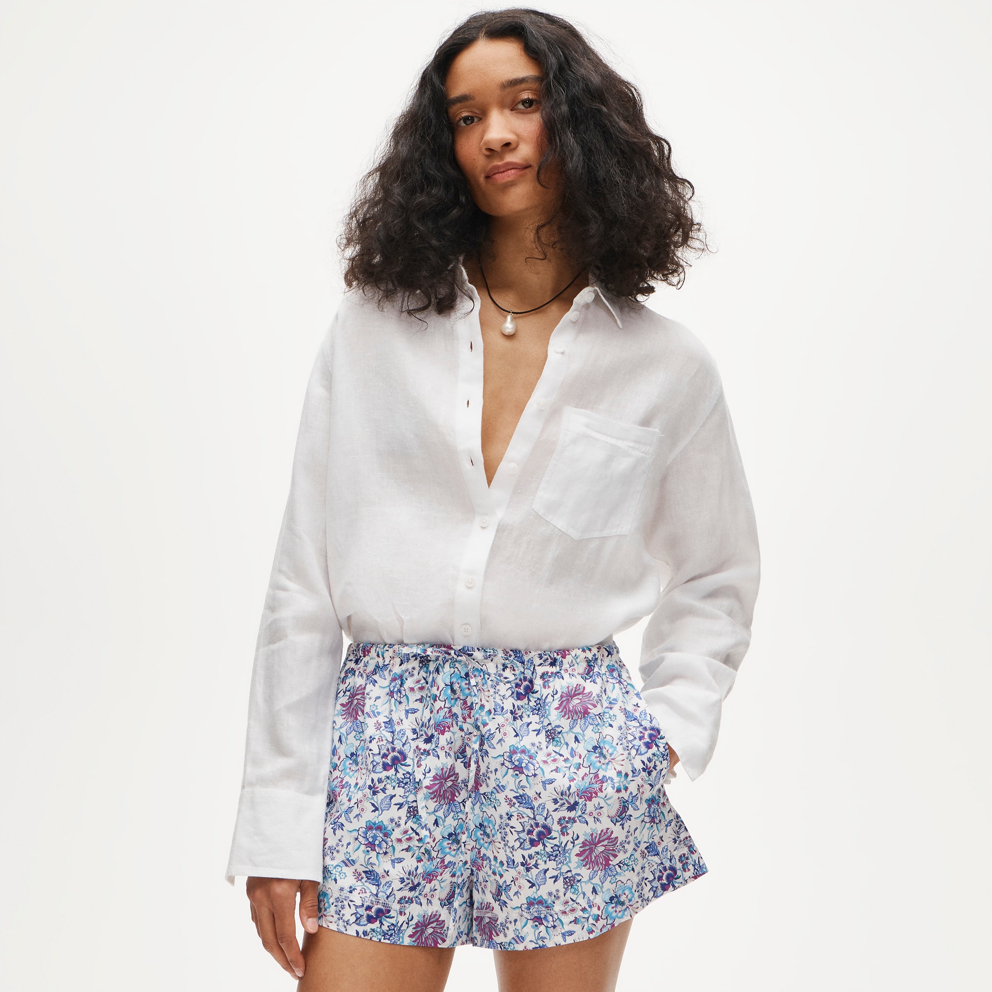 Cruise short in Liberty® blue Christelle fabric
