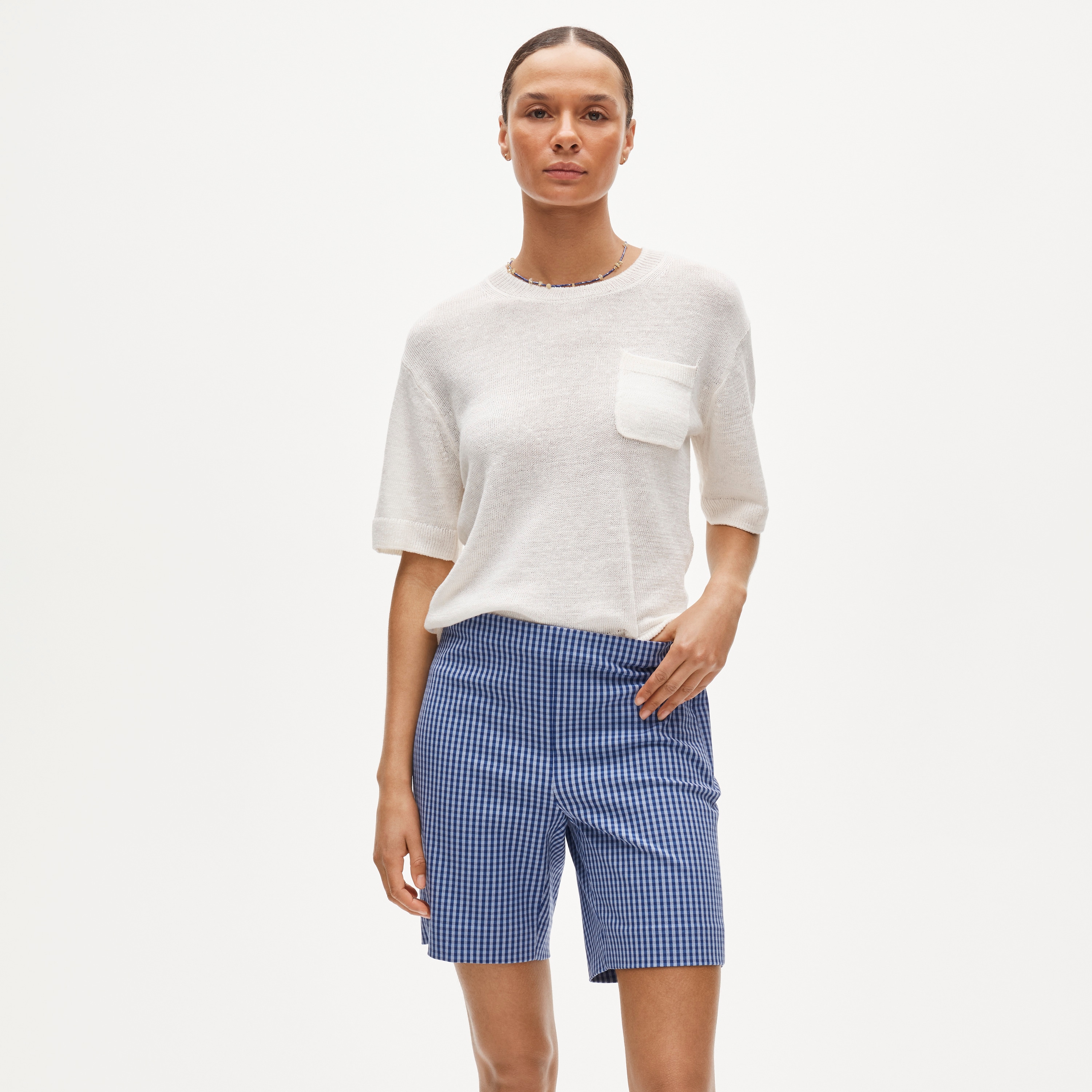 Bermuda short in bi-stretch cotton blend - image 3