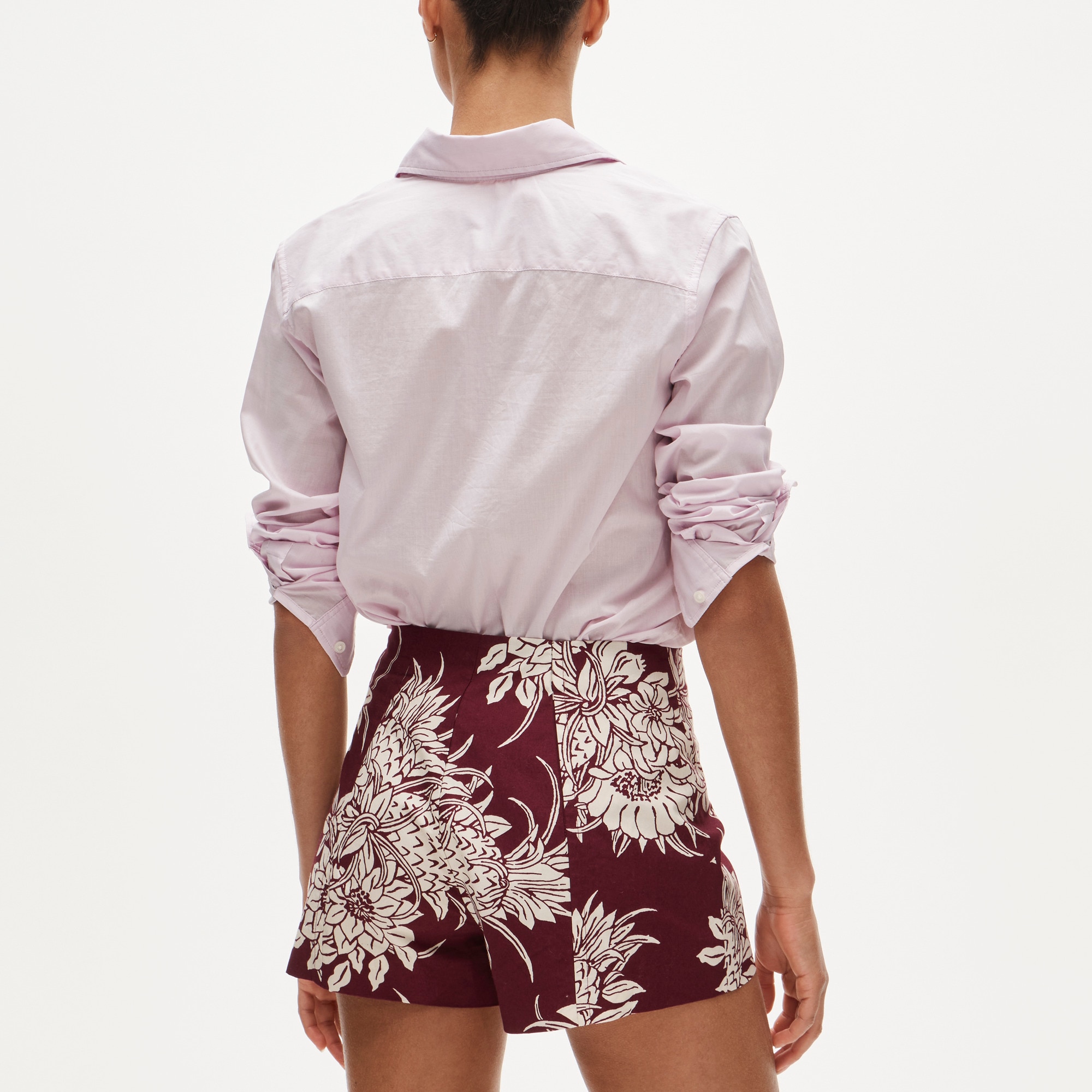 Micro short in pineapple garden&ndash;print cotton poplin - image 5