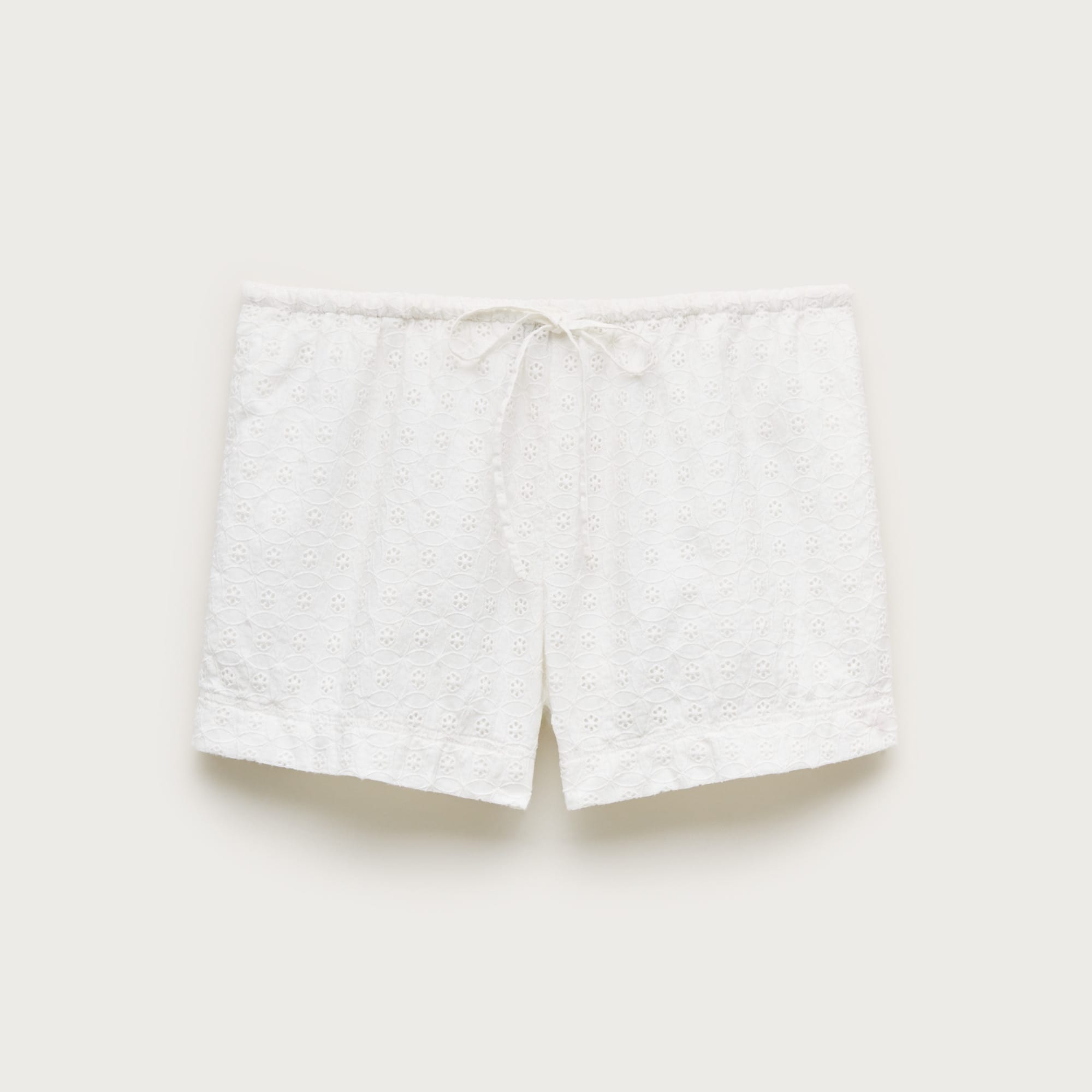 Cruise eyelet short in cotton poplin