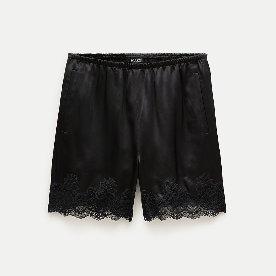 Cosmo Lace-trim Short In Luster Charmeuse For Women | J.Crew
