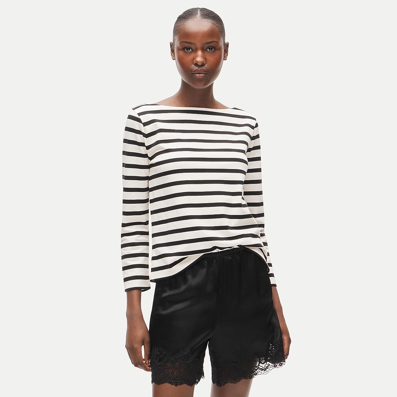 Cosmo Lace-trim Short In Luster Charmeuse For Women | J.Crew