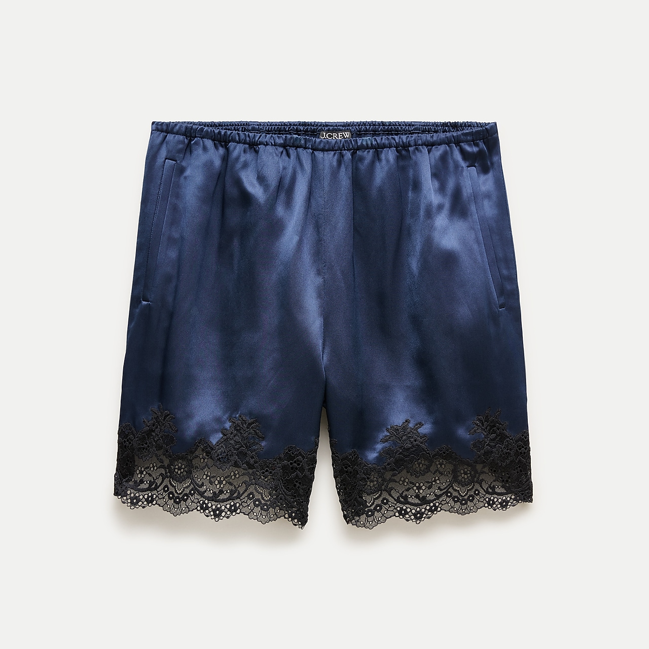 Cosmo lace-trim short in luster charmeuse by J.Crew
