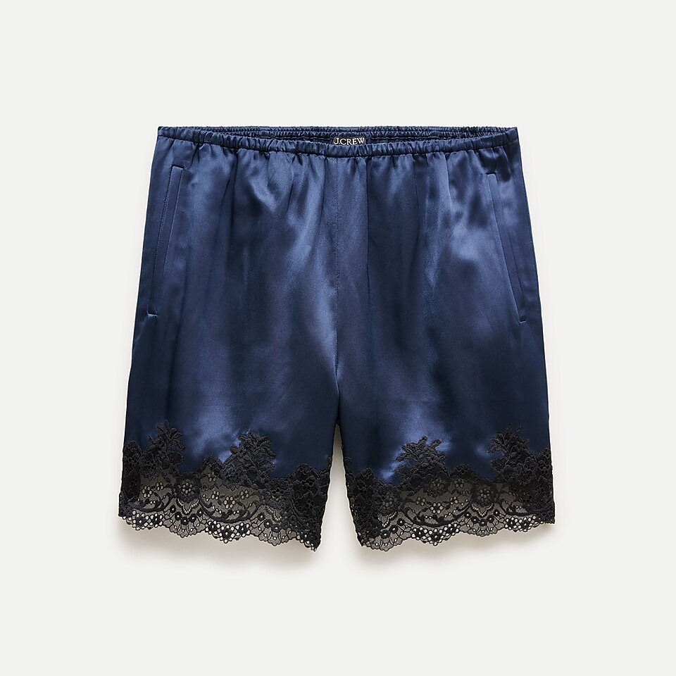 Cosmo Lace-trim Short In Luster Charmeuse For Women | J.Crew