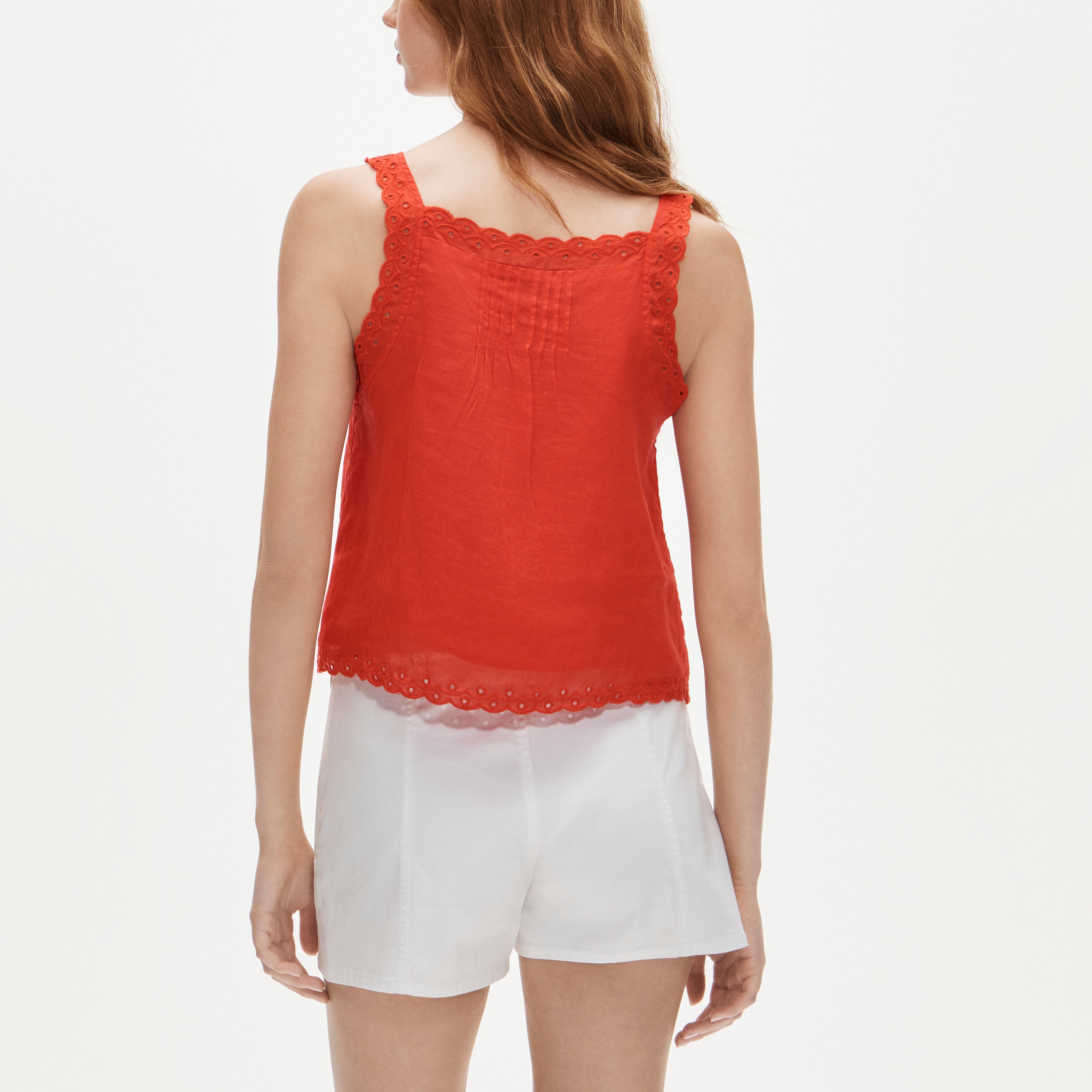 トップス CV Scallop-trim Tank Top In Ramie For Women | J.Crew