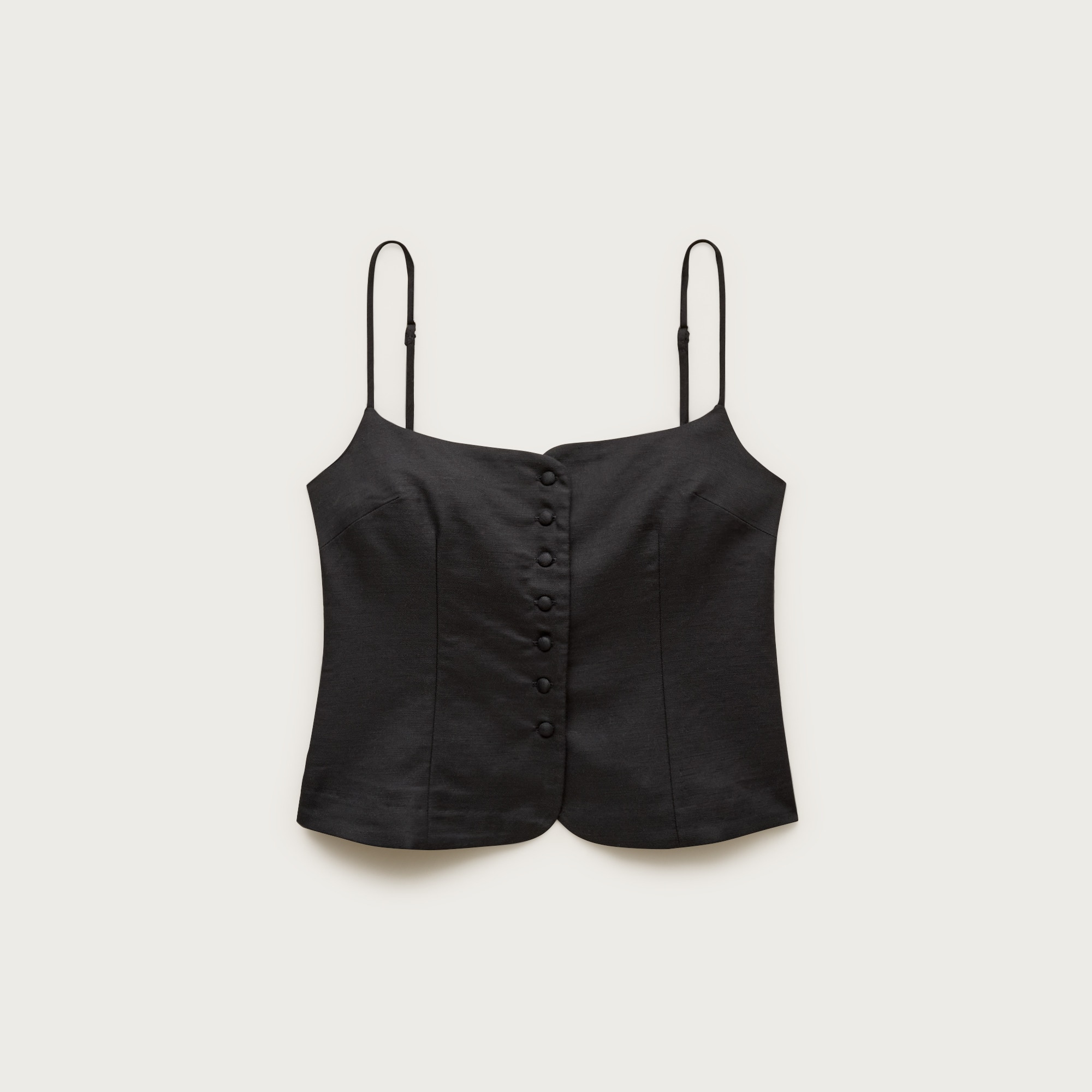 Cami vest top in Gramercy linen blend