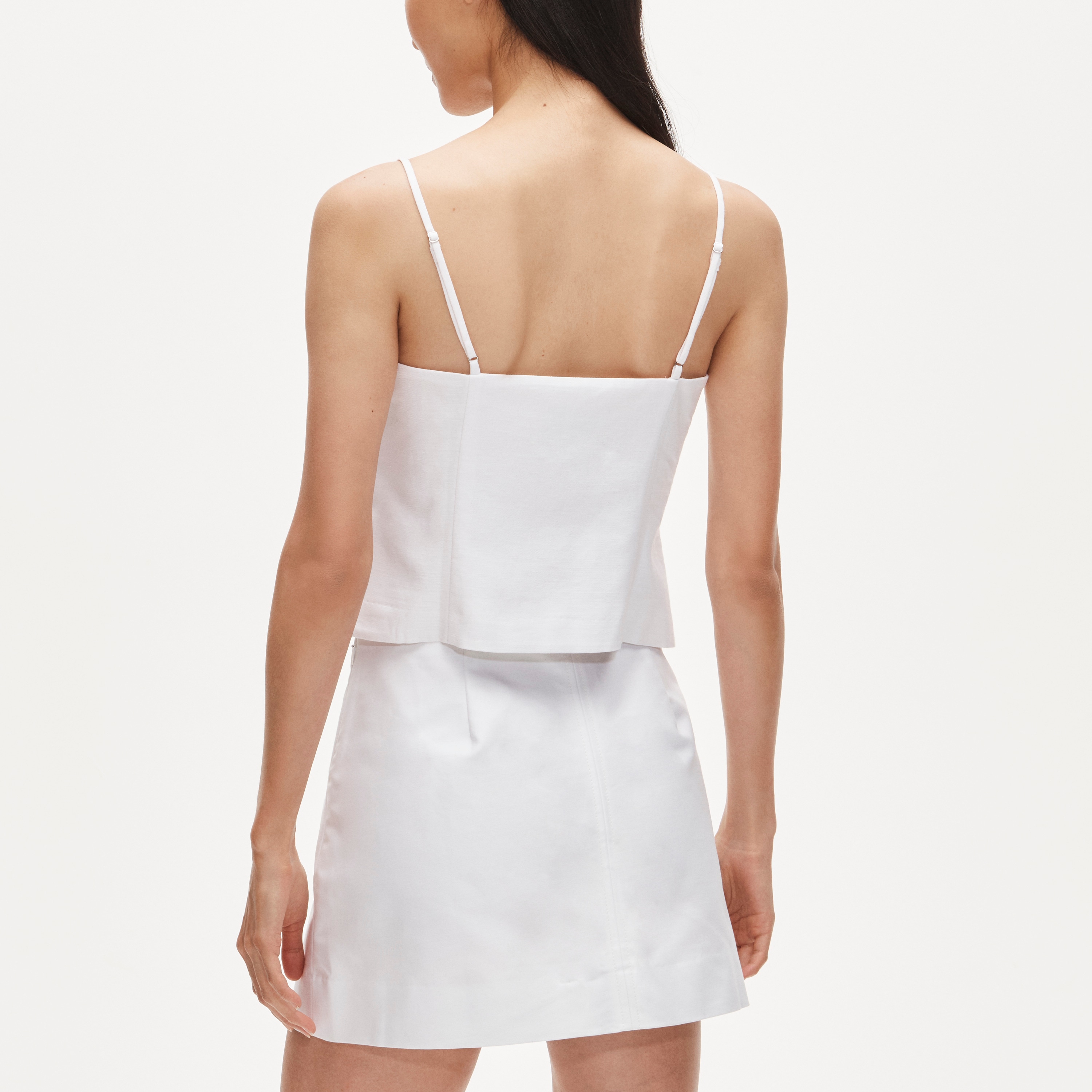 Cami vest button-up top in Gramercy linen blend