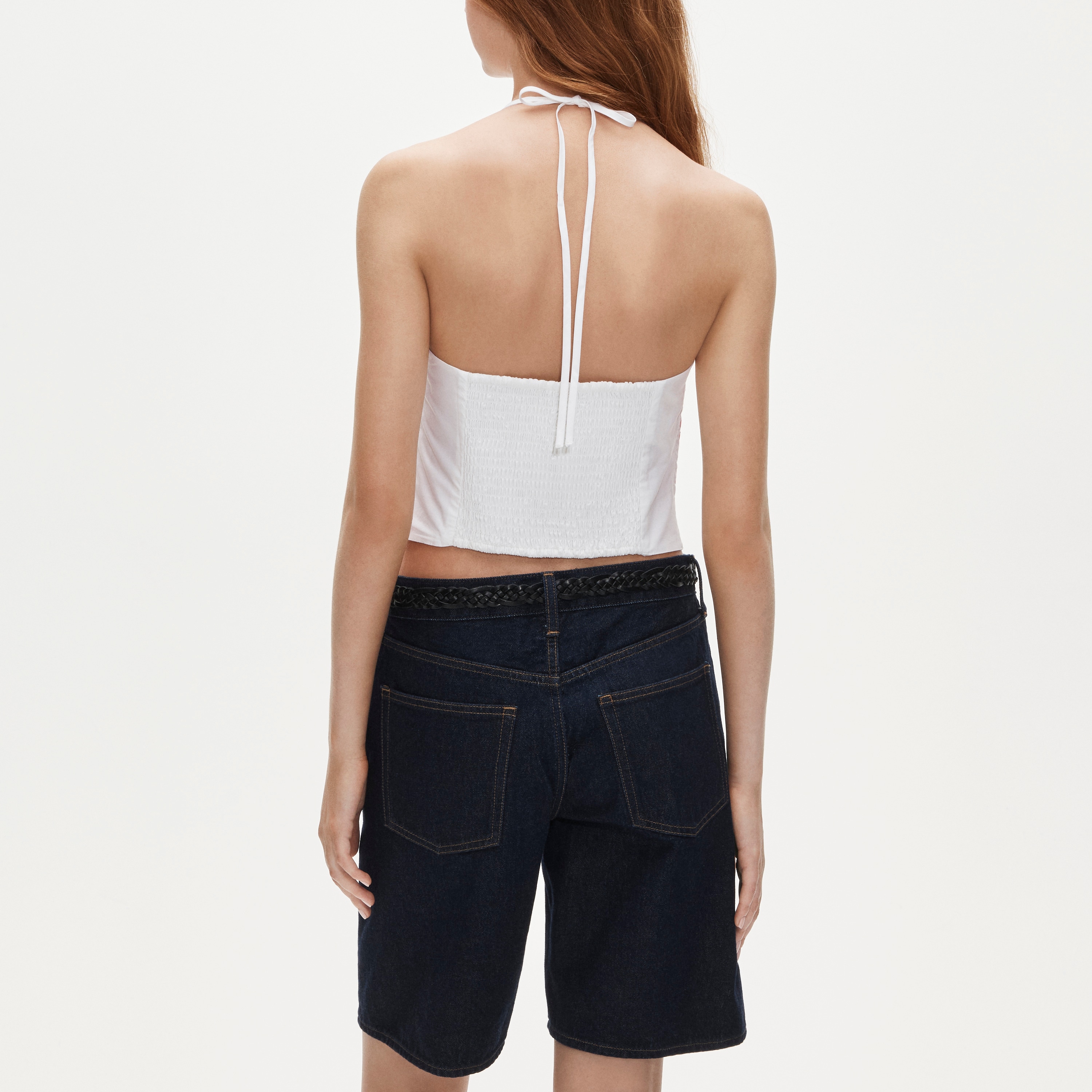 Halter Tank Top With Floral Embroidery For Women | J.Crew