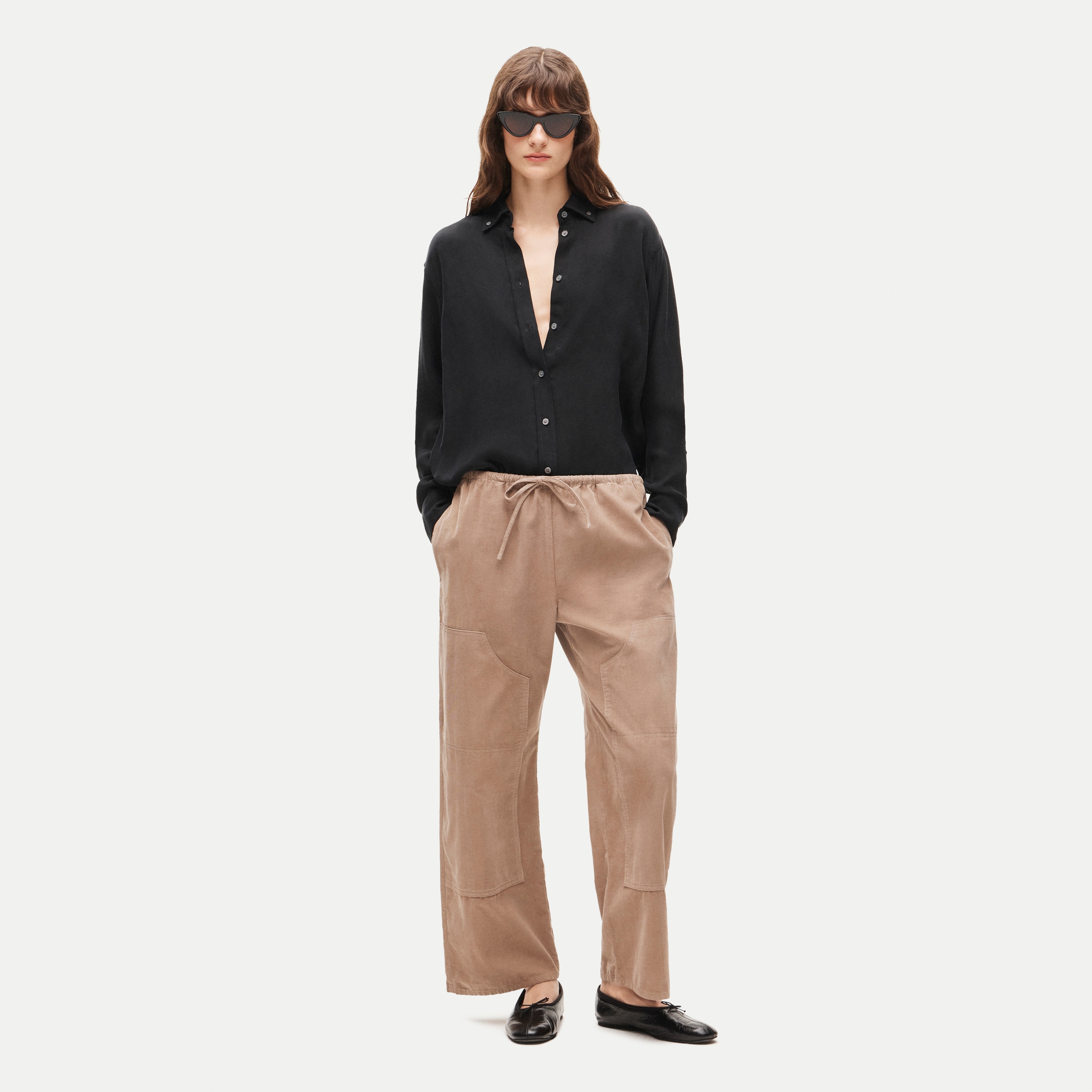 Esme button-up shirt in cupro blend - thumbnail 2
