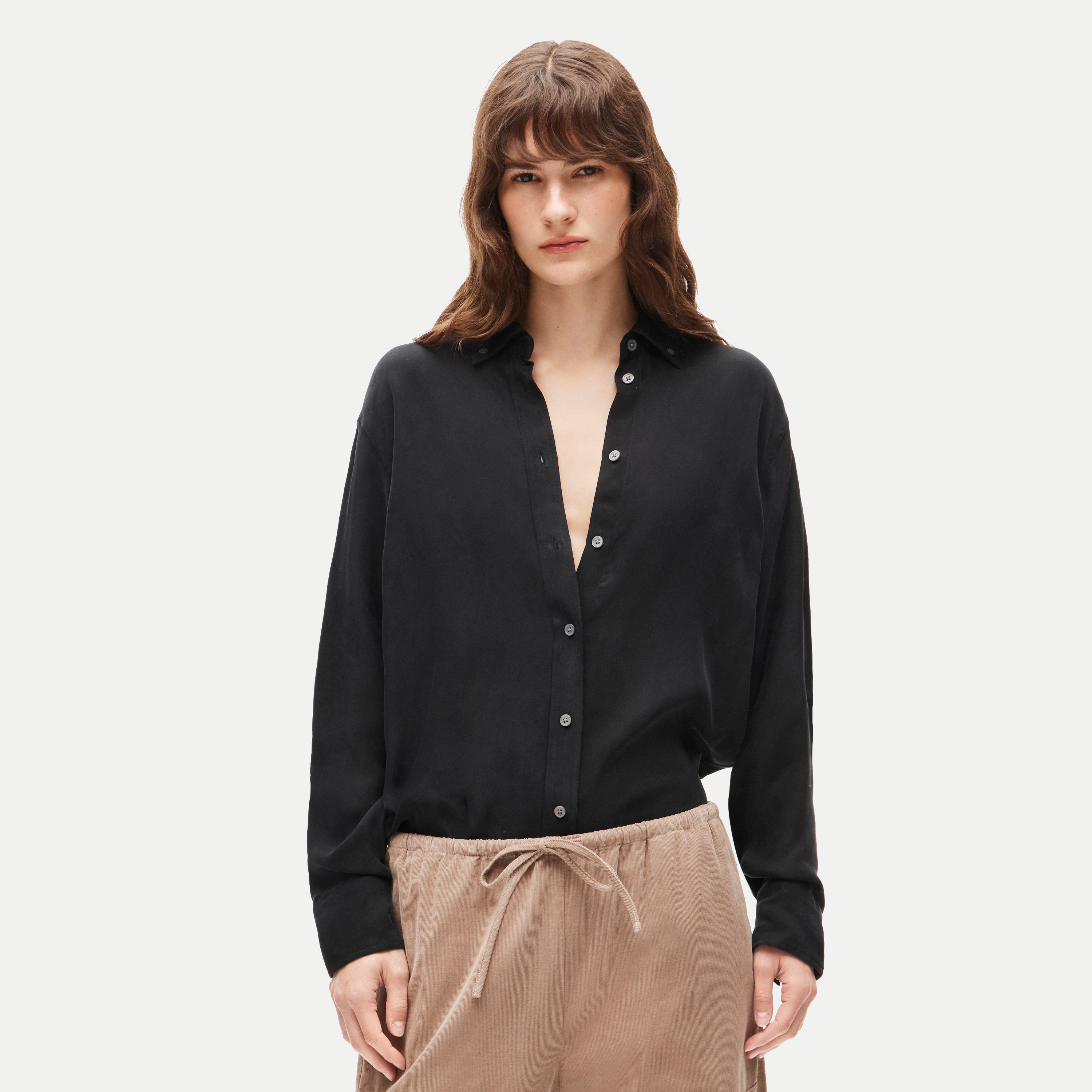 Esme button-up shirt in cupro blend