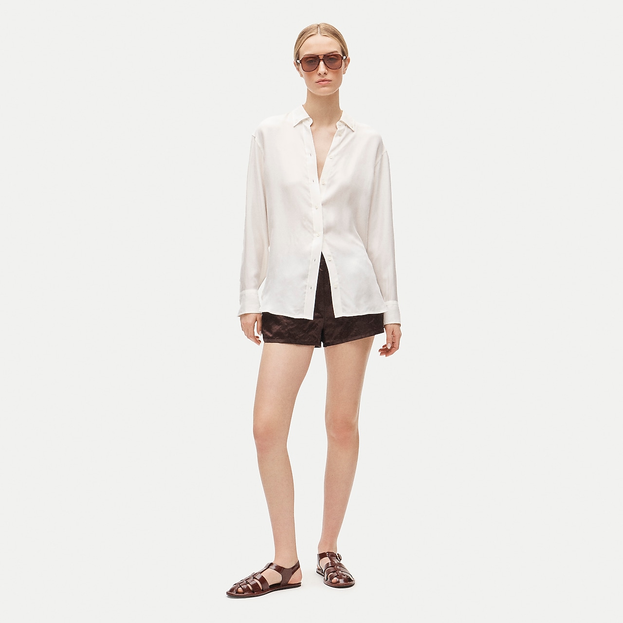 Maryam Nassir Zadeh X J.Crew Sheer Embellished Top In Chiffon For