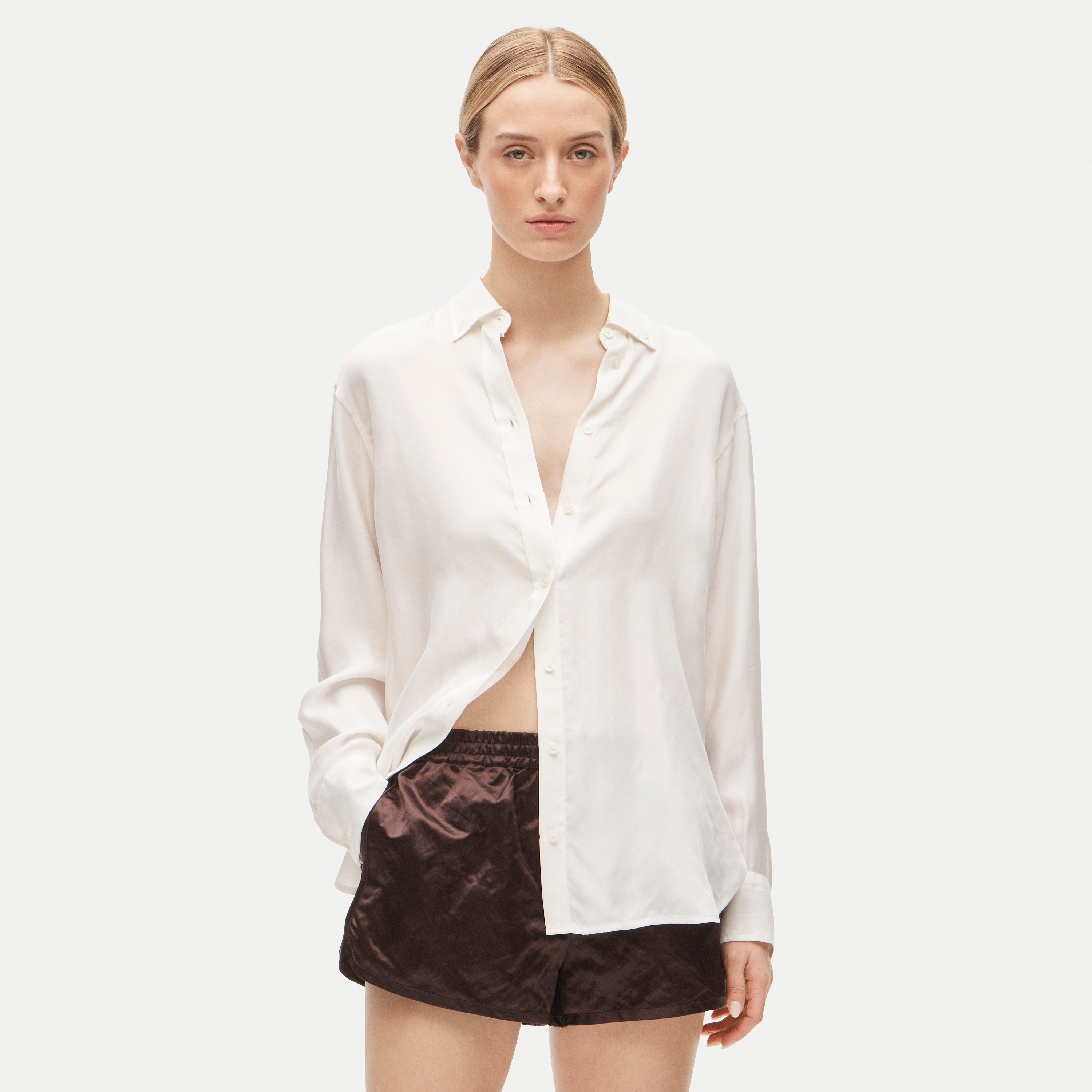 Esme button-up shirt in cupro