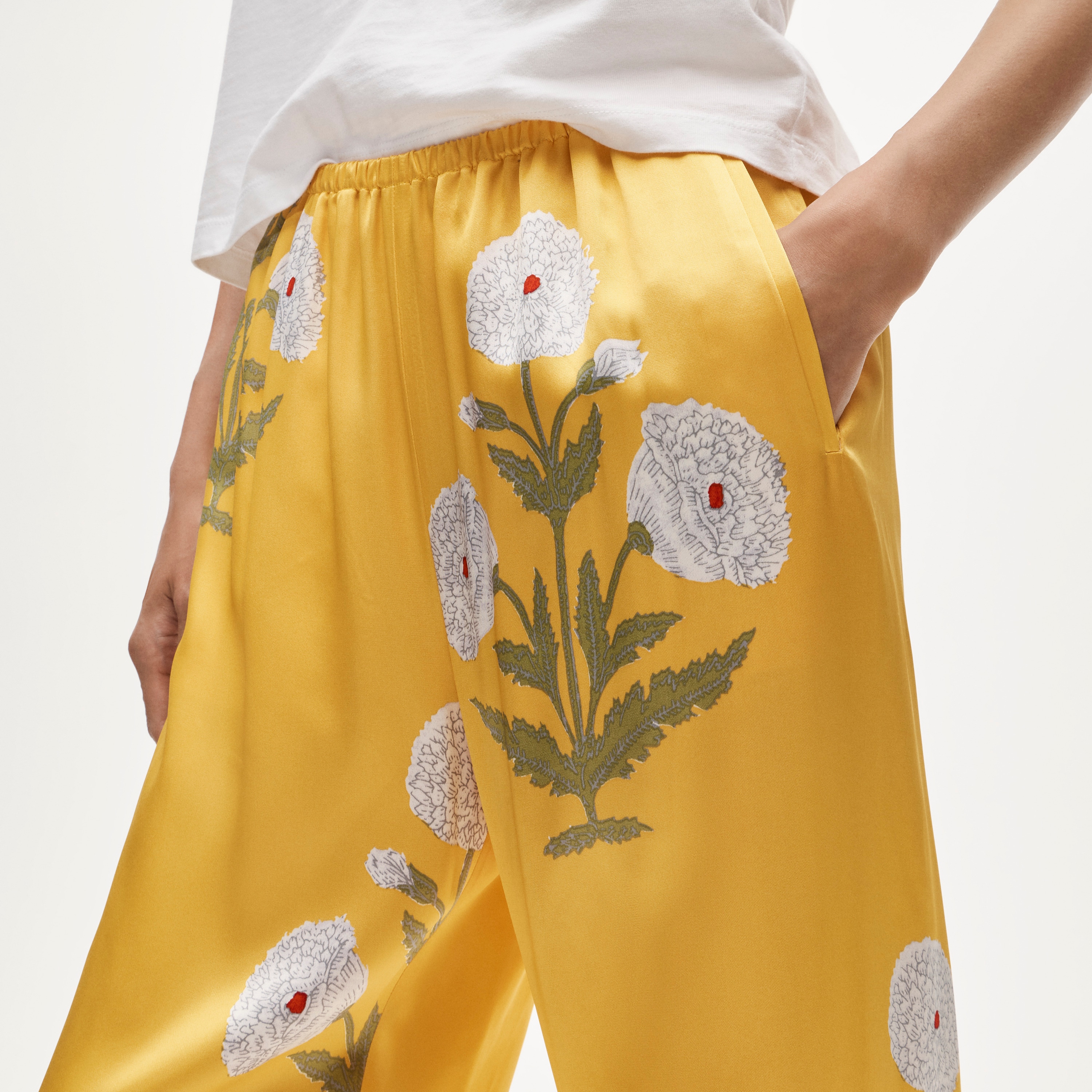 Cosmo Pant In Marigold Block Print For Women | J.Crew