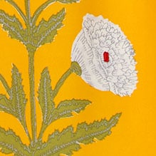Cosmo pant in marigold block print RICH SAFFRON
