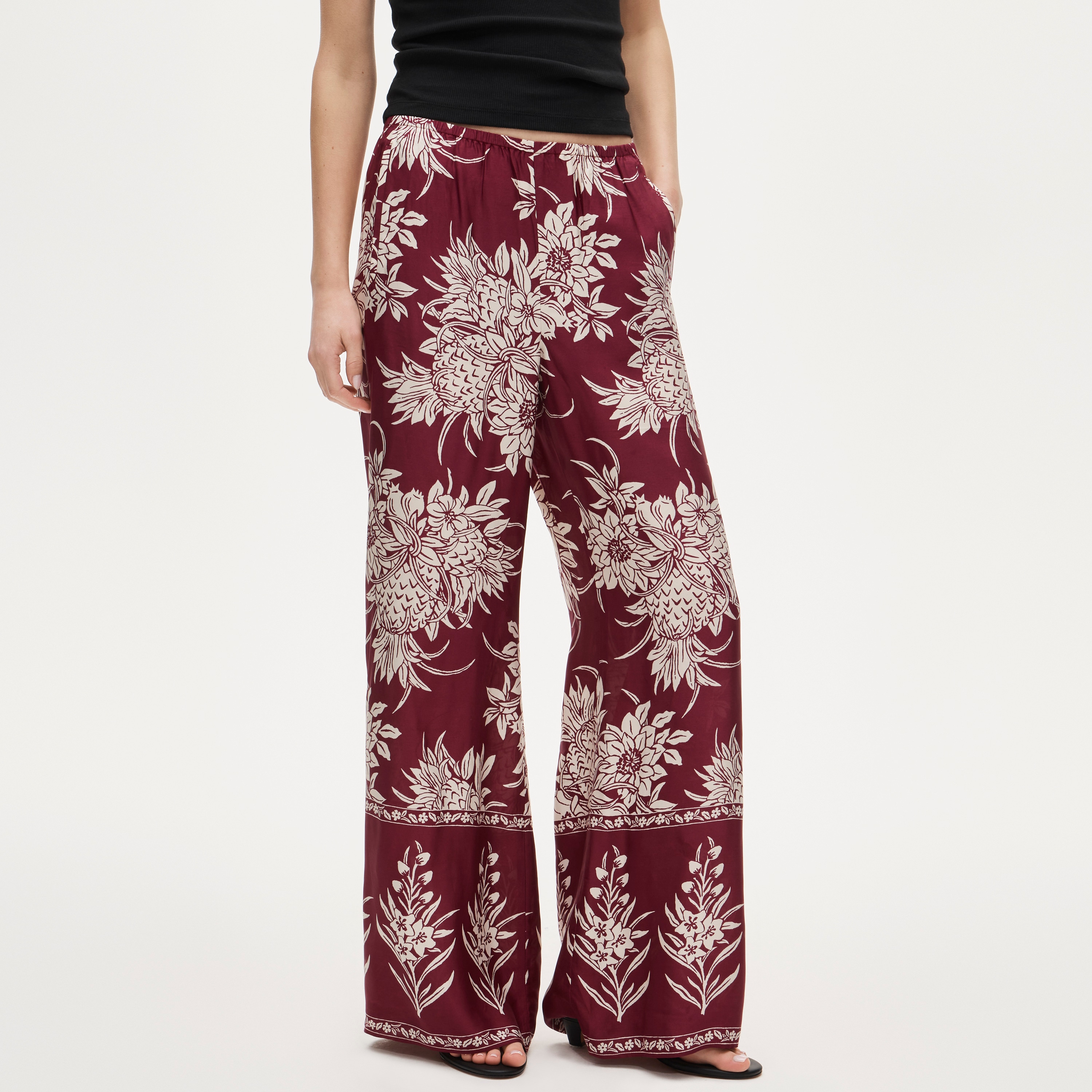 Cosmo pant in pineapple-print viscose twill - image 3