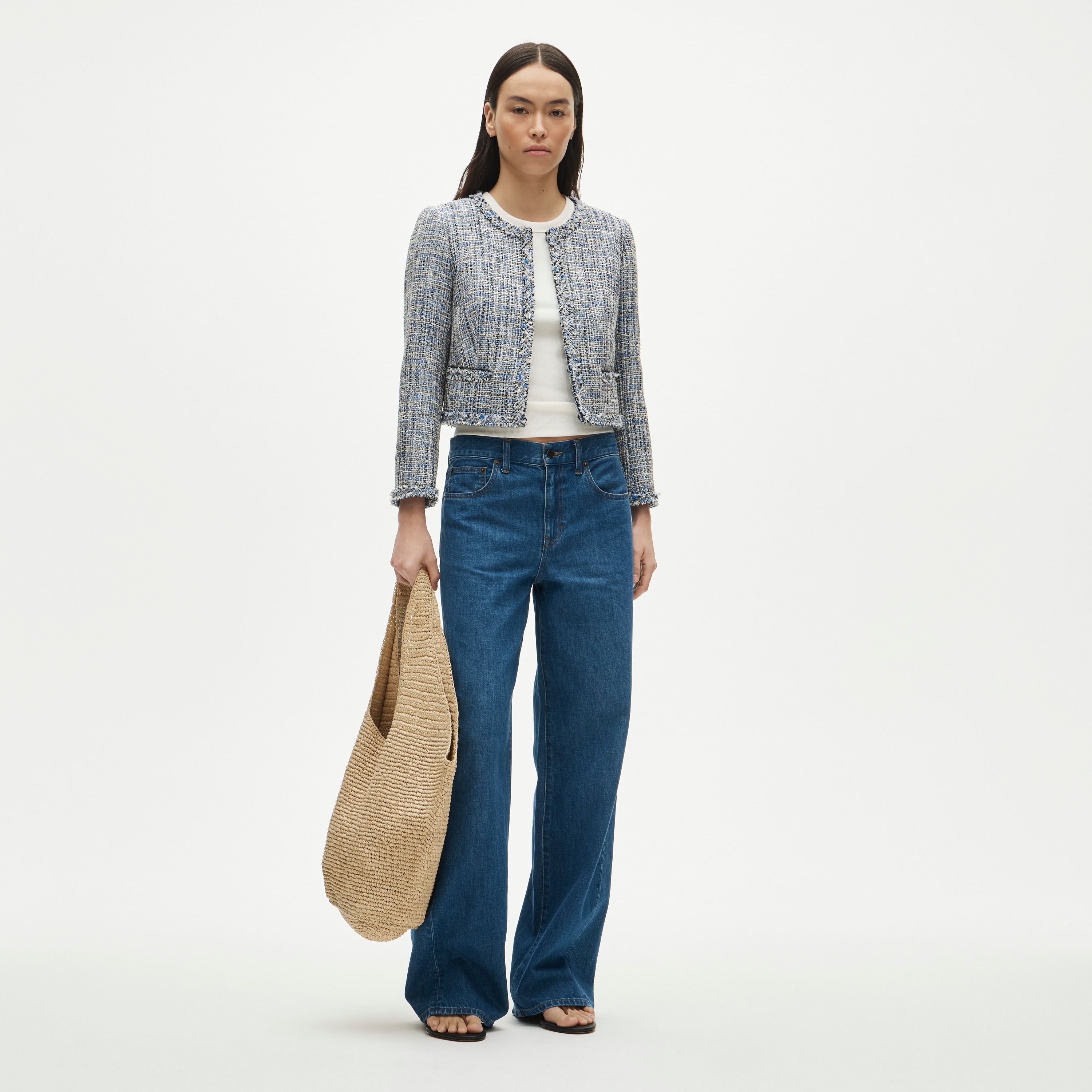 Lady jacket in textured Italian tweed