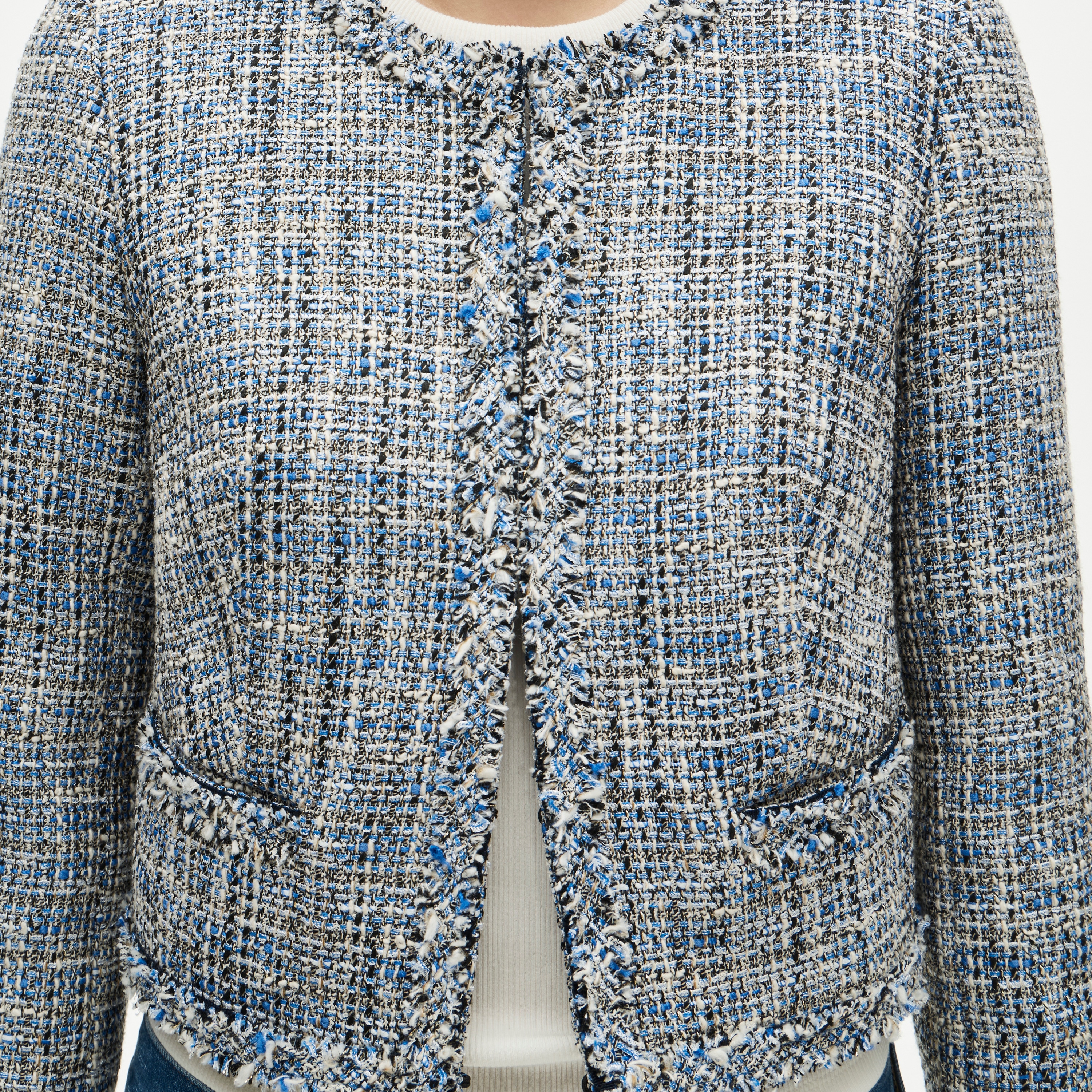 Lady jacket in textured Italian tweed