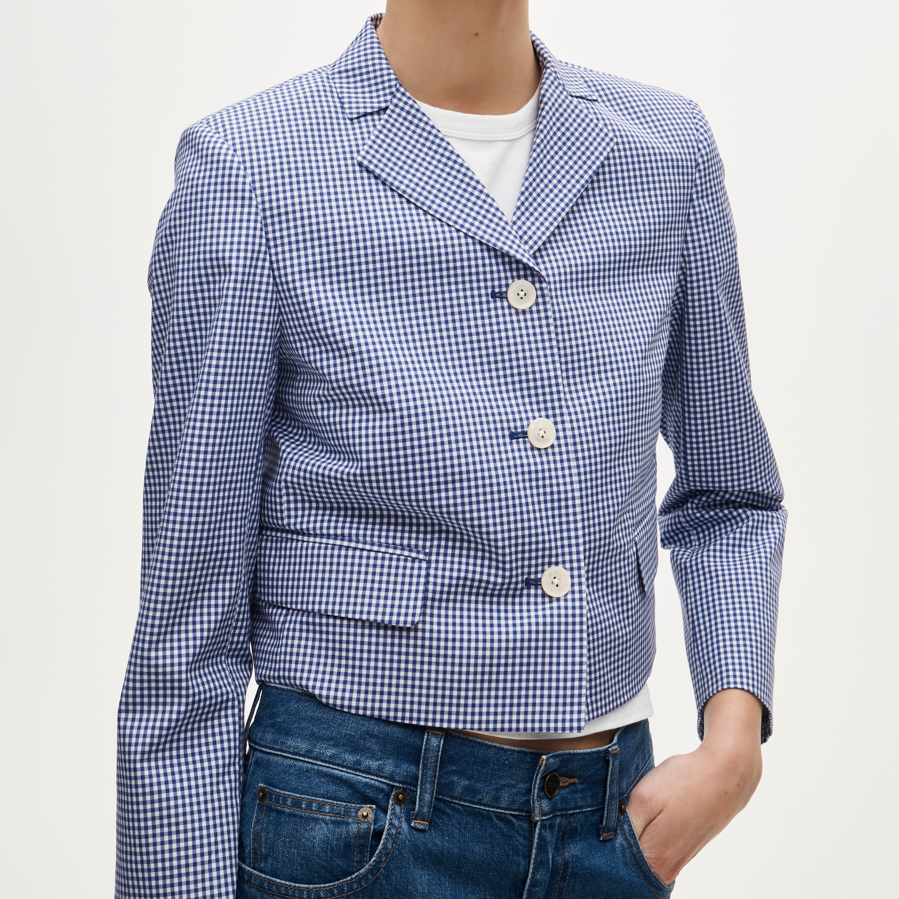 Lenore lady blazer in taffeta gingham - image 4