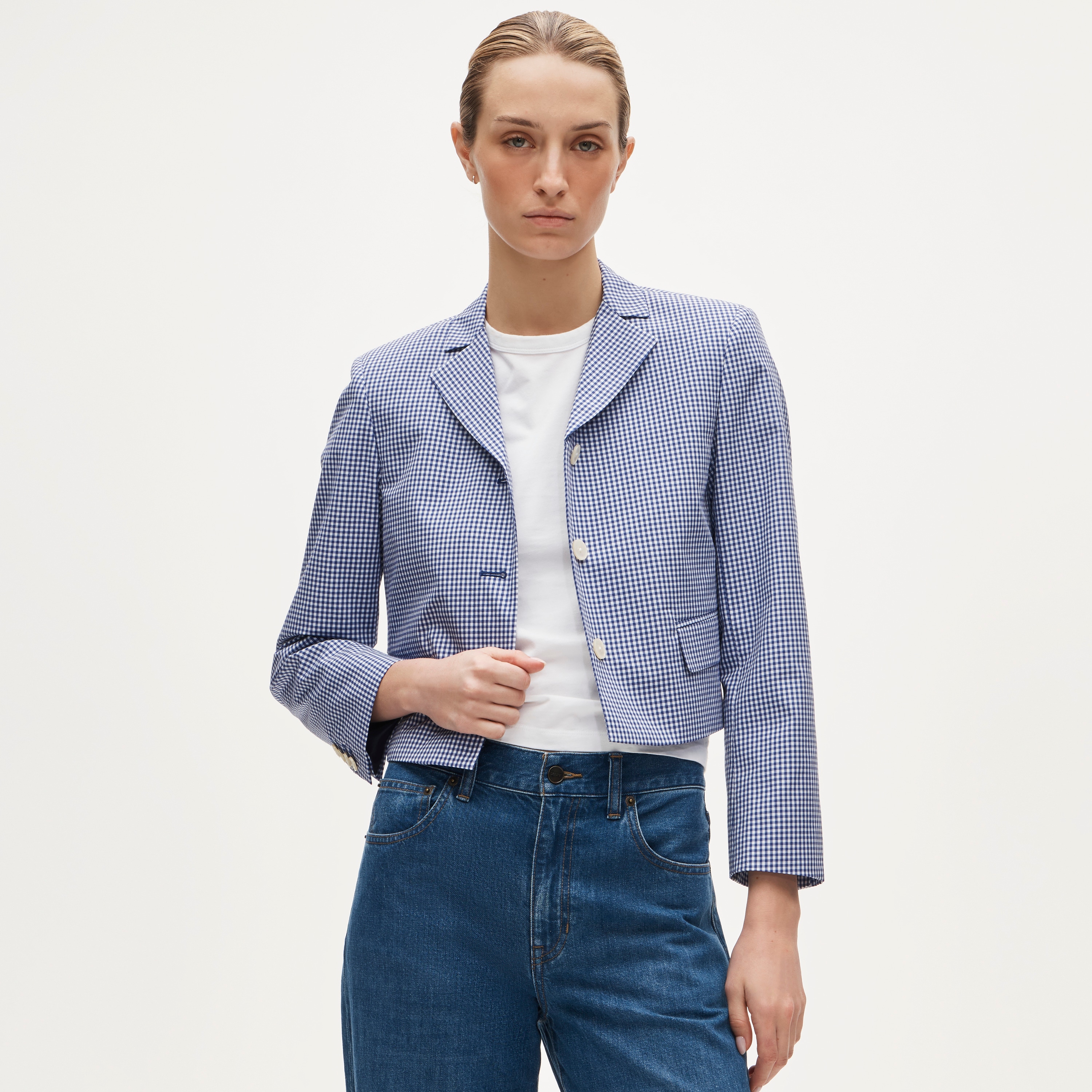 Lenore lady blazer in taffeta gingham - image 2