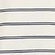 Perfect rib johnny-collar top in stripe CLAUDY STRIPE IVORY NAV