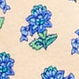 Girls' tiered smocked top in broken-in jersey INDIGO BLUE DITSY