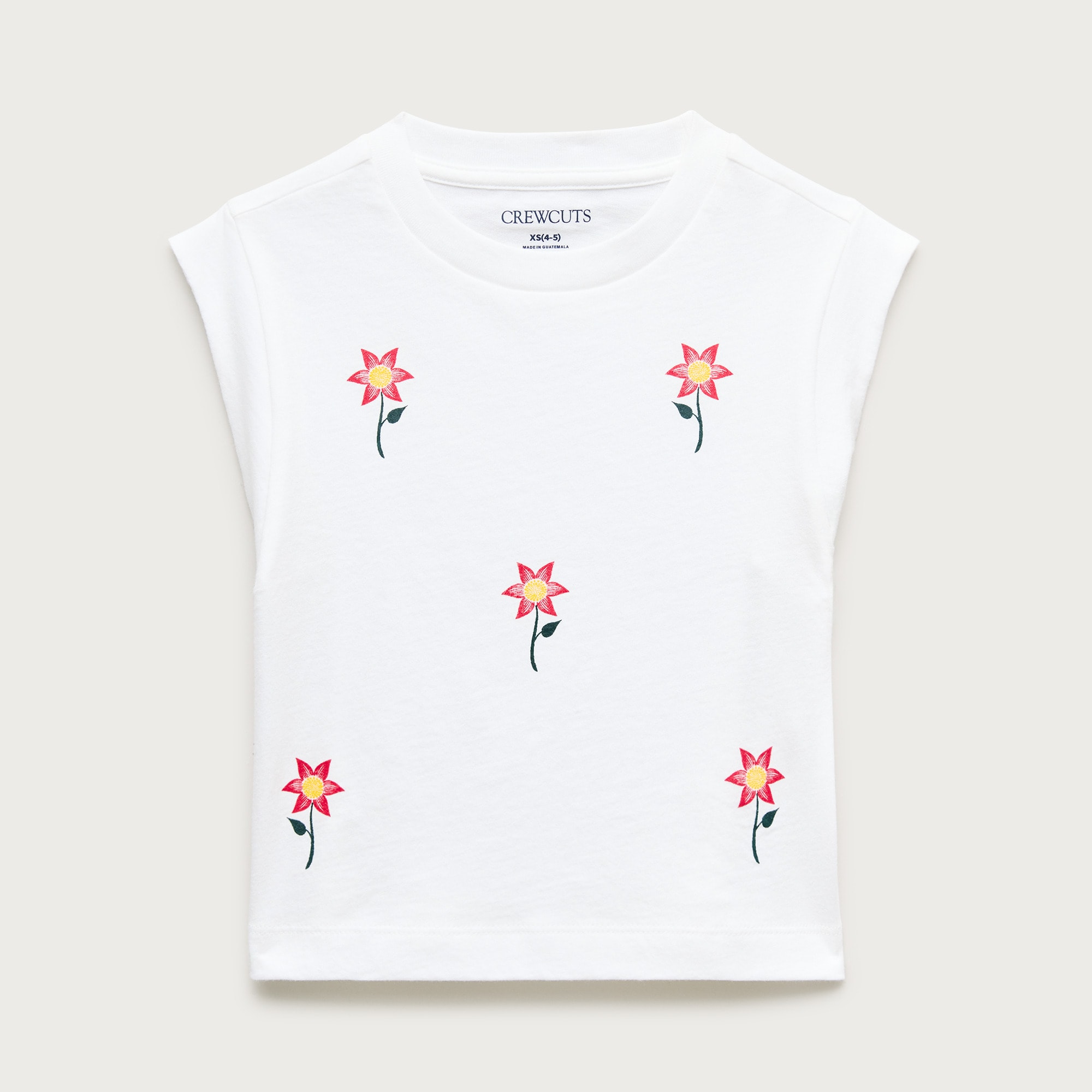 Girls' muscle tank top in floral