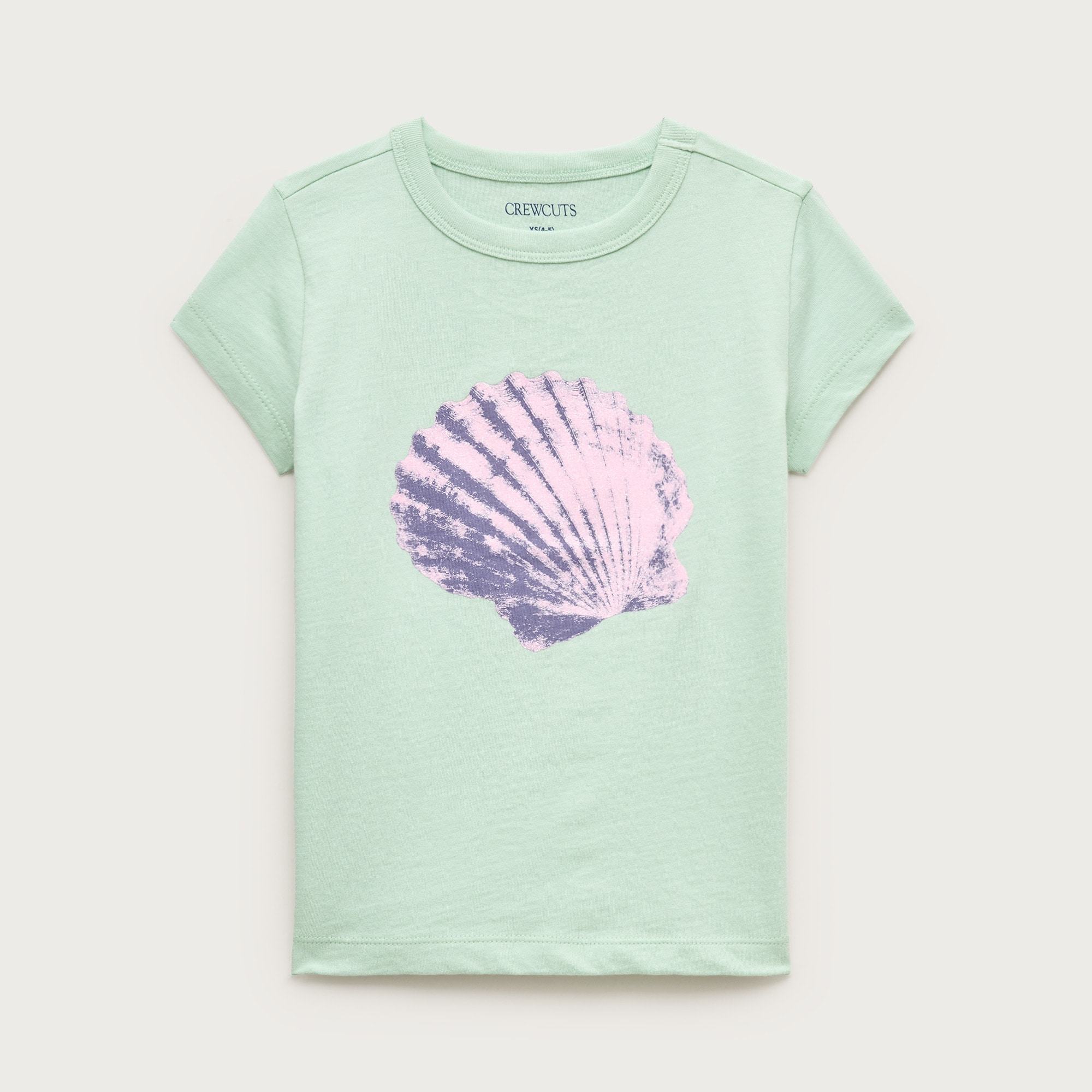 Girls' short-sleeve seashell graphic T-shirt with glitter from J.Crew - $44