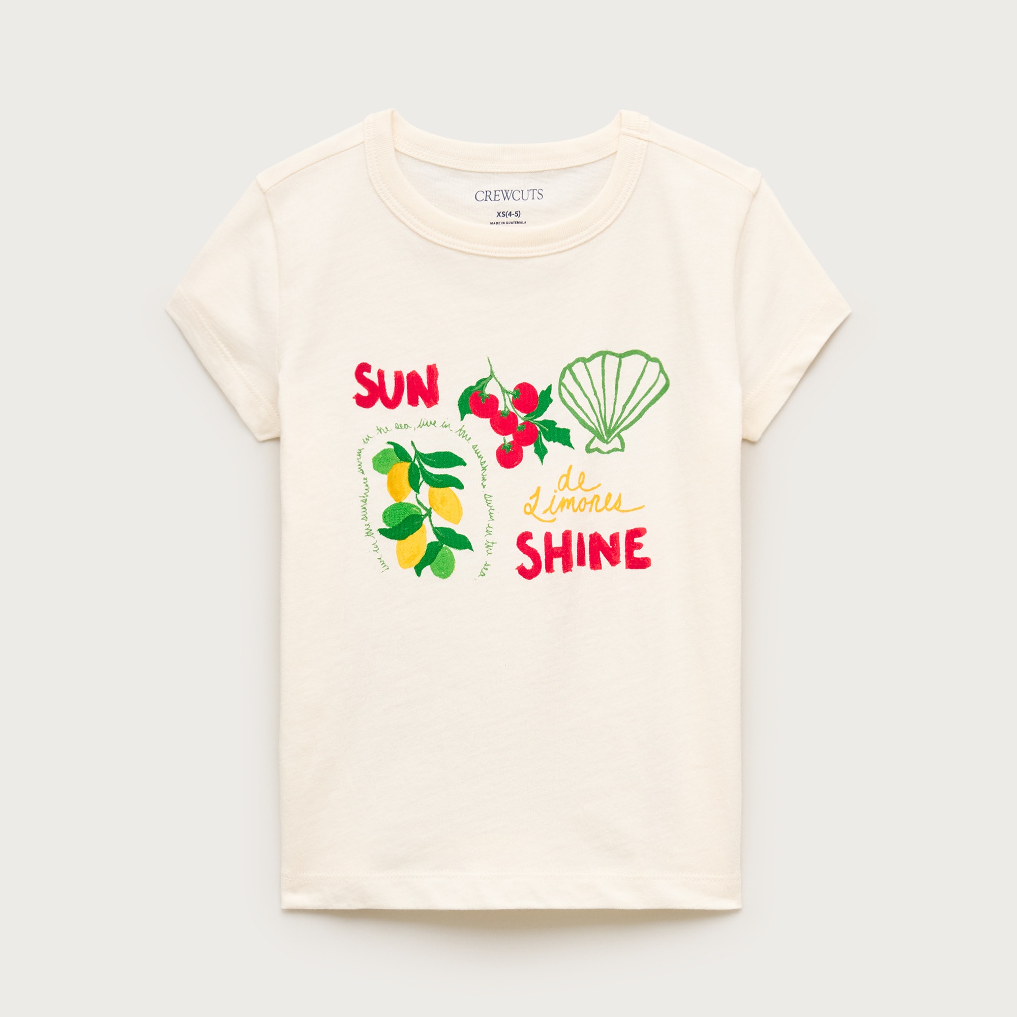 Girls' short-sleeve "sunshine" graphic T-shirt