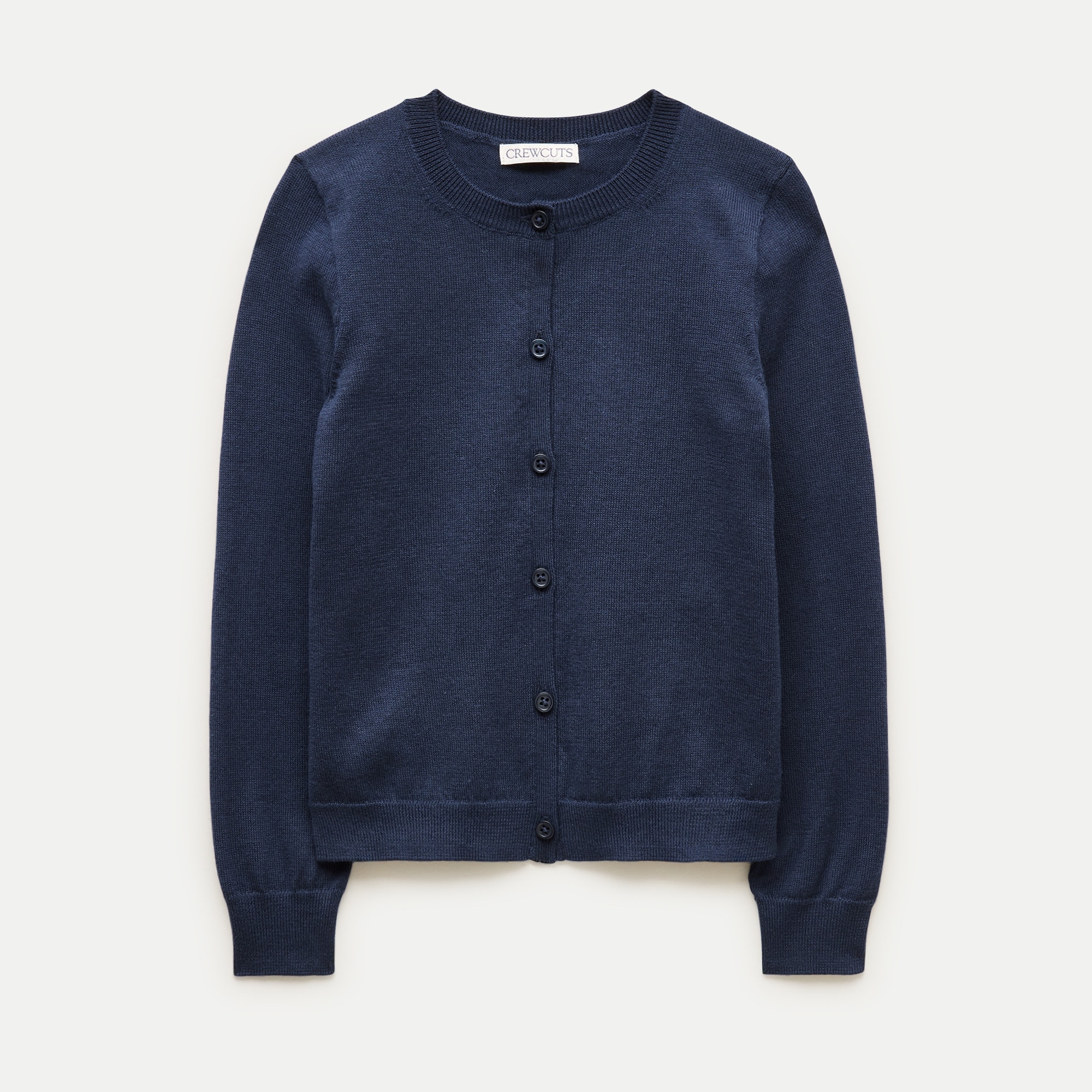 Girls' uniform cardigan in cotton