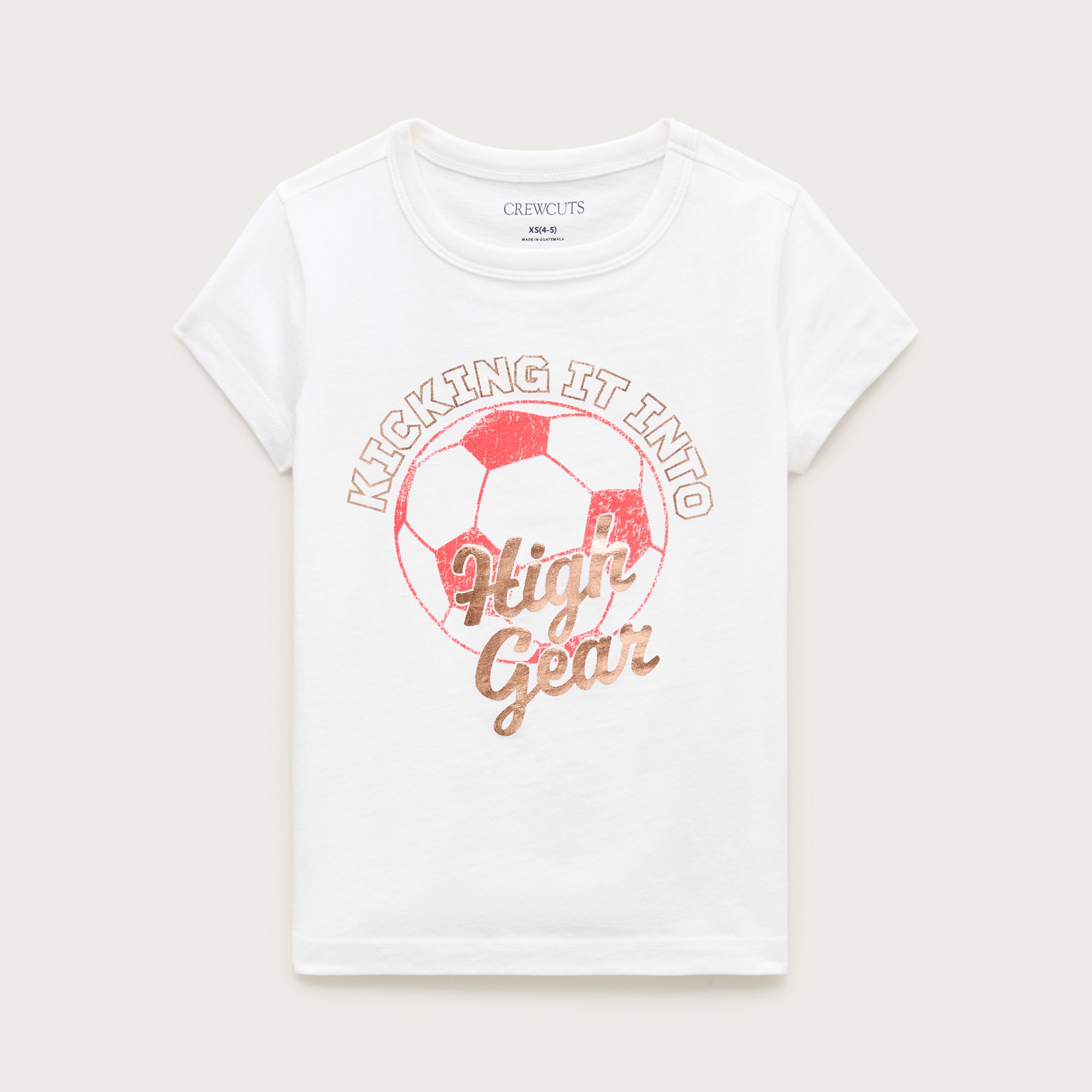 Girls' short-sleeve "High gear" graphic T-shirt with metallic foil from J.Crew - $21