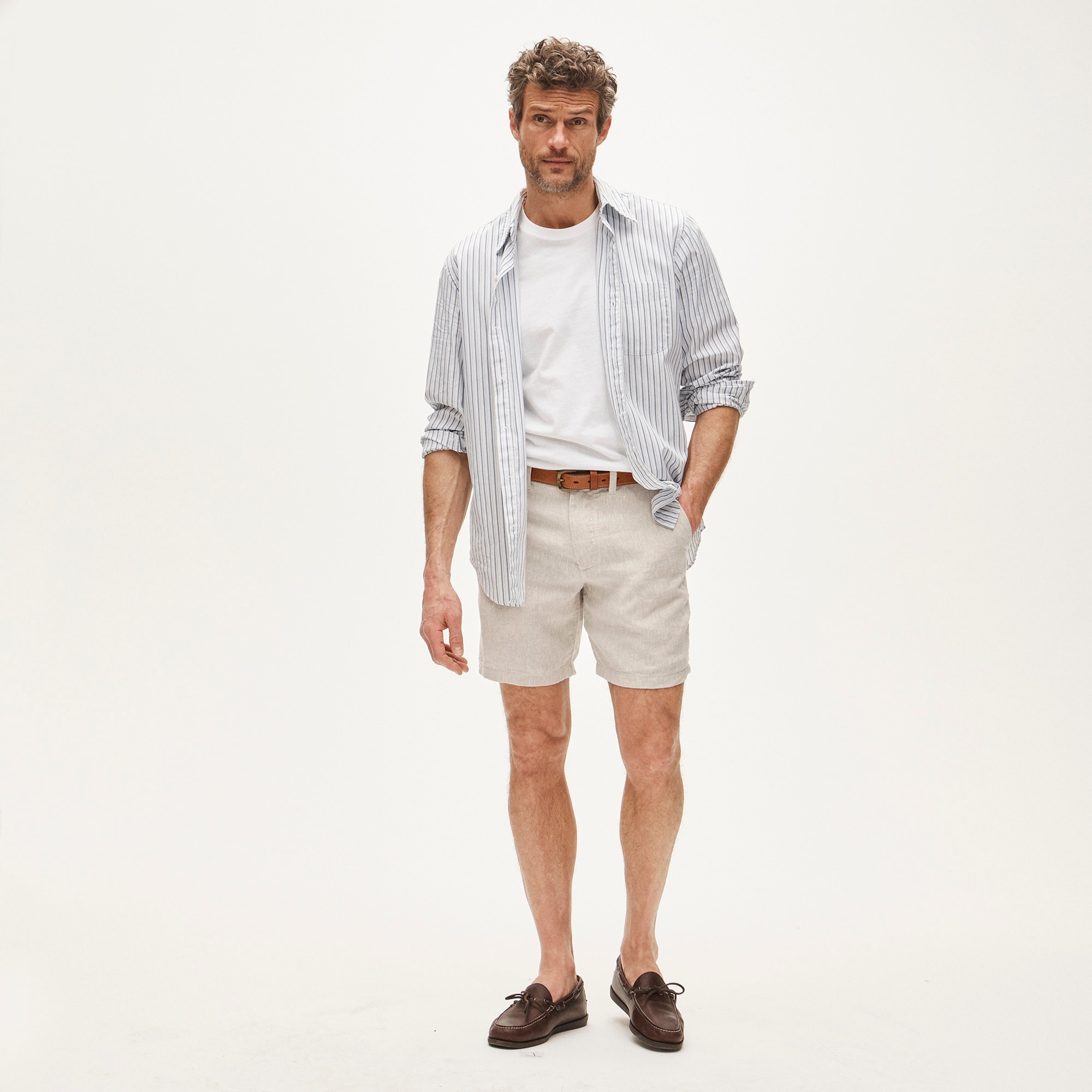 7" linen short