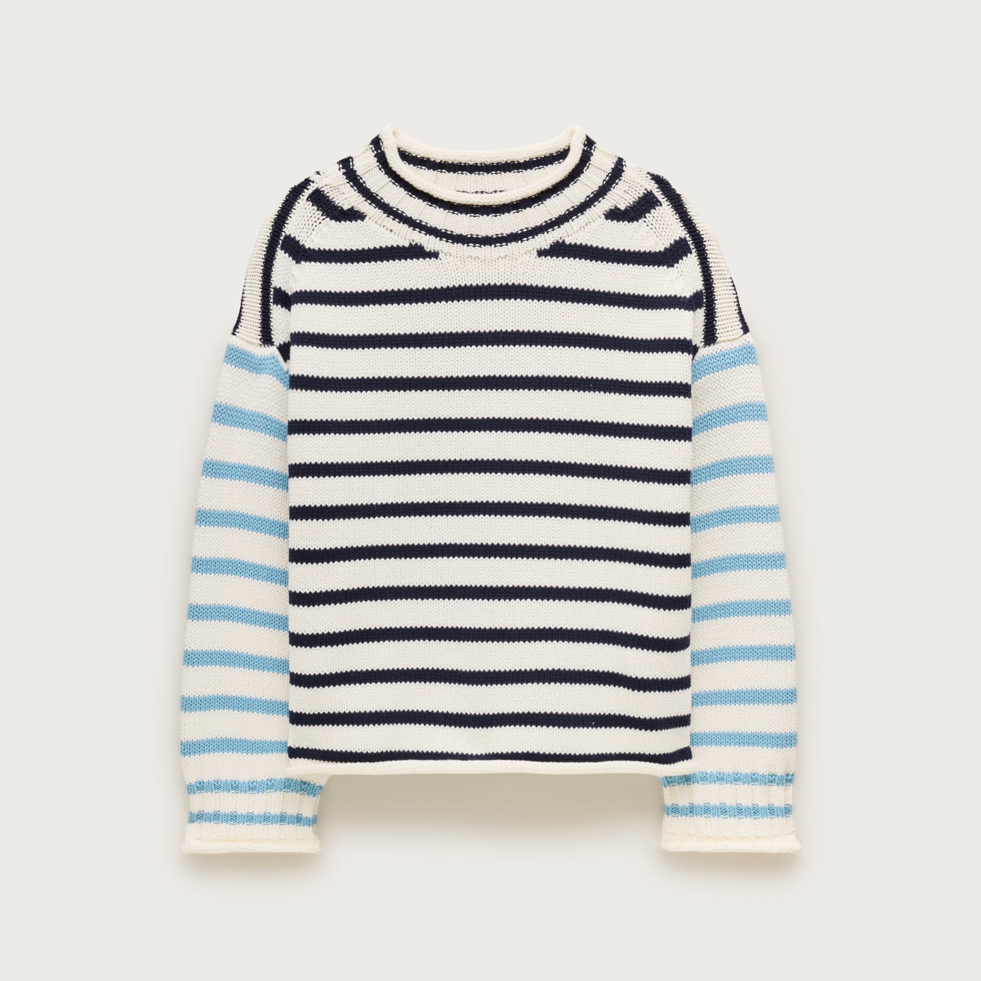 2025 Rollneck™ sweater in stripe from J.Crew - $128