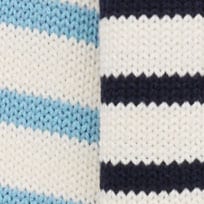 2025 Rollneck&trade; sweater in stripe IVORY NAVY BLUE MIST