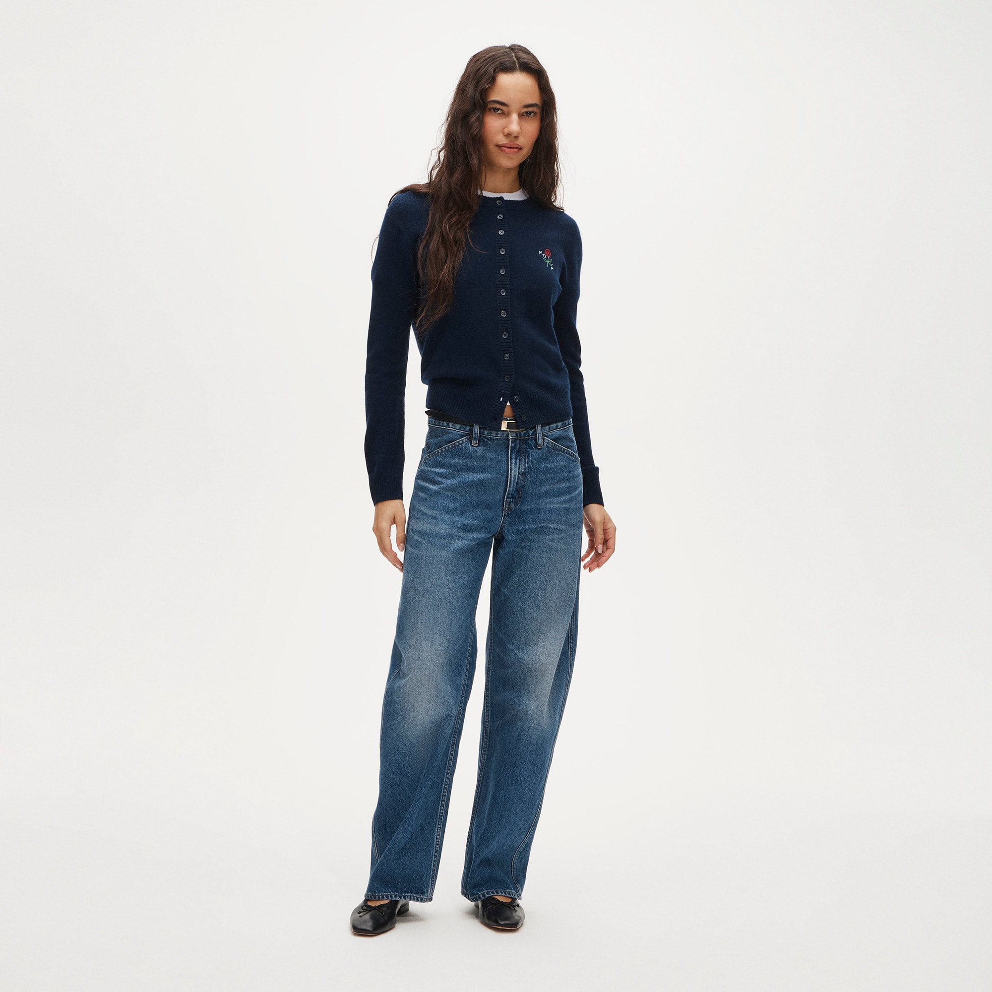 Perfect cashmere "Mom" cardigan