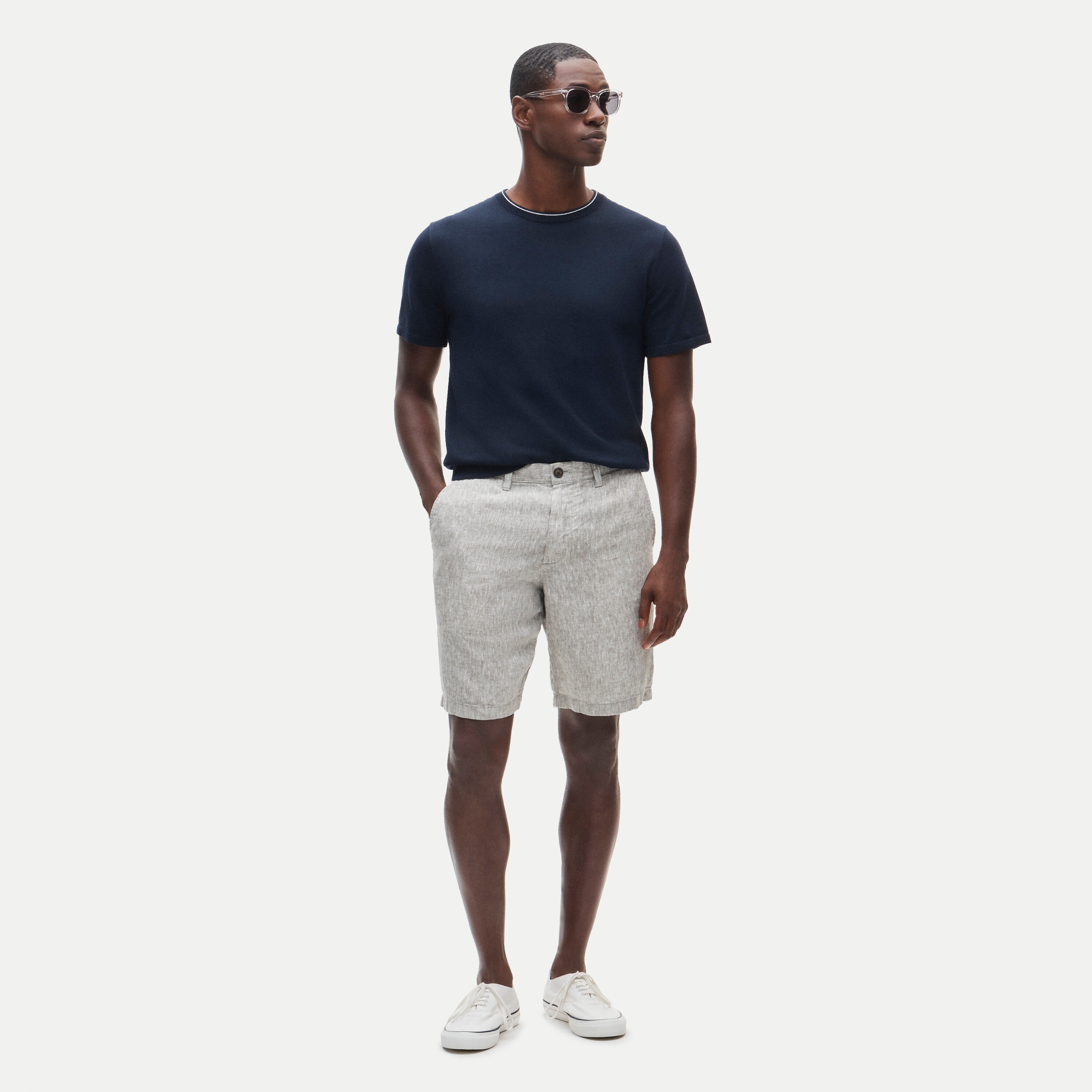 9" linen short