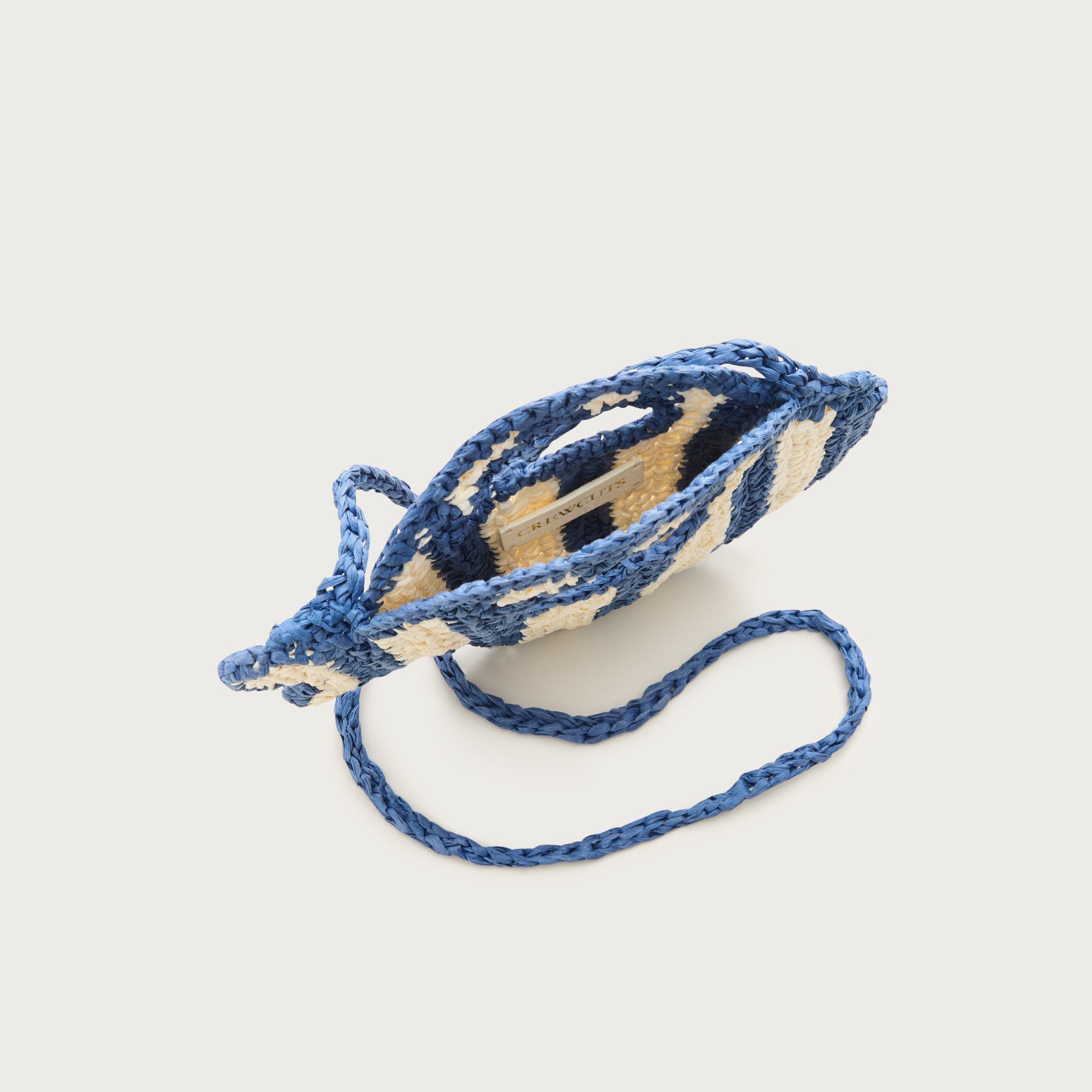 Girls' fish purse in faux raffia