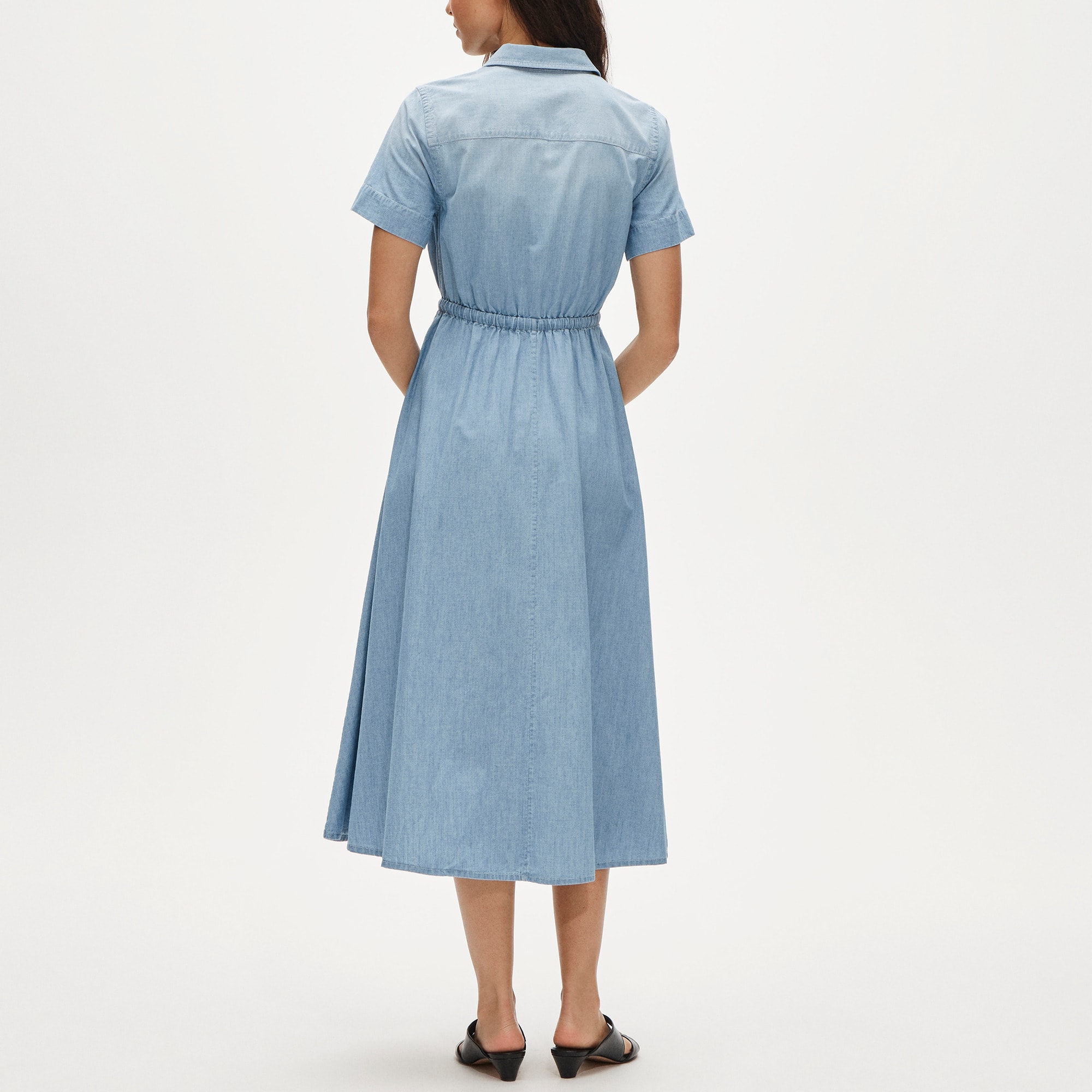 cerise shirt dress J. Crew Tall Cerise shirt-dress in cotton poplin - Size 6 in White color