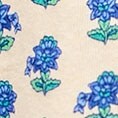 Girls' crochet-trim skirt in broken-in jersey INDIGO BLUE DITSY