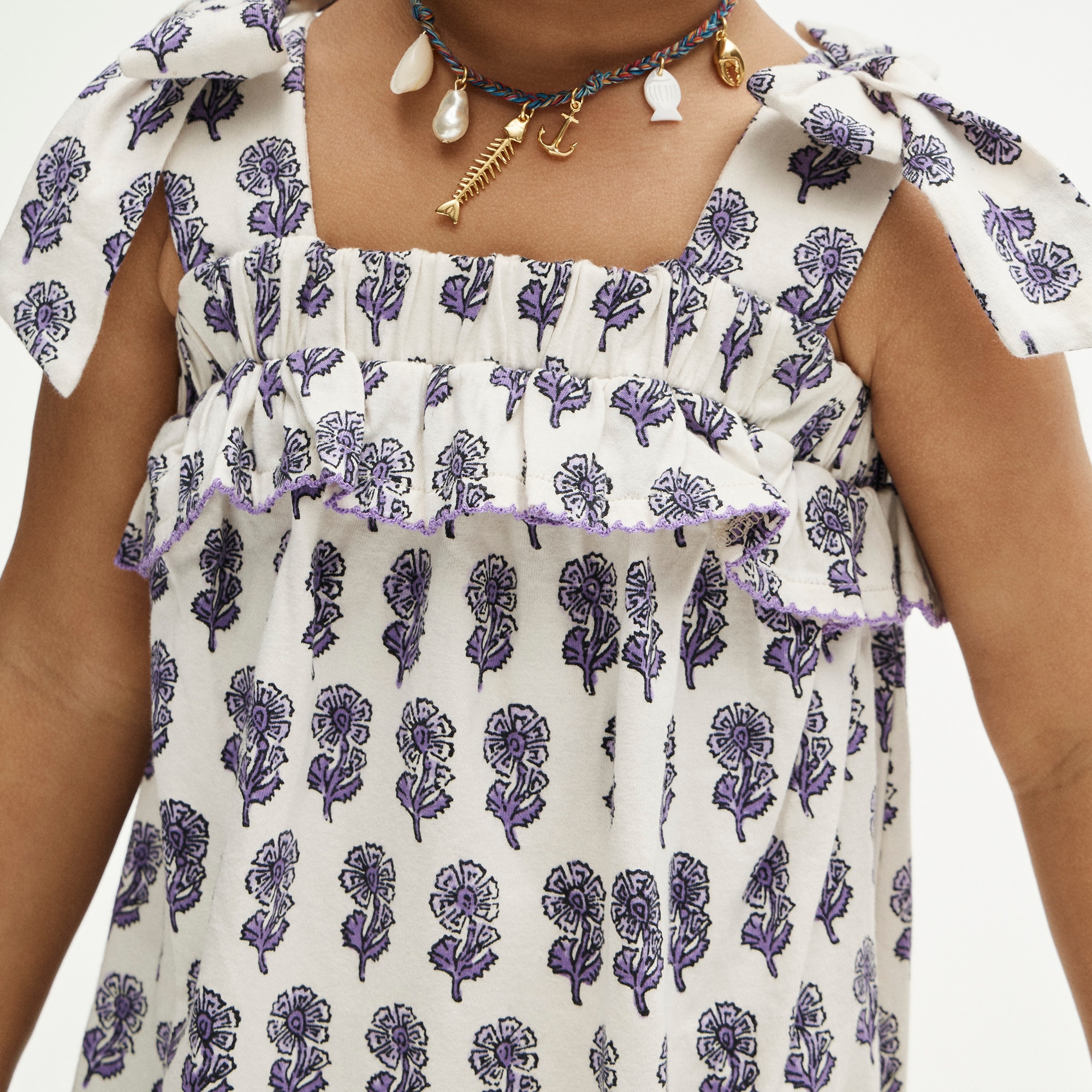 j crew tiered dress in broken in jersey J. Crew