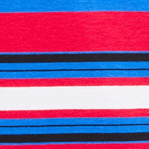 Boyfriend jersey ballet-sleeve top in stripe RED BLUE MULTI