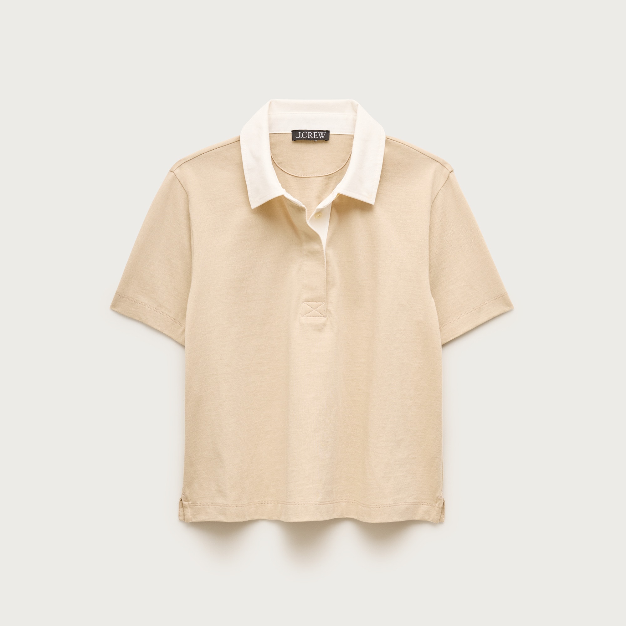 Boyfriend jersey short-sleeve polo shirt